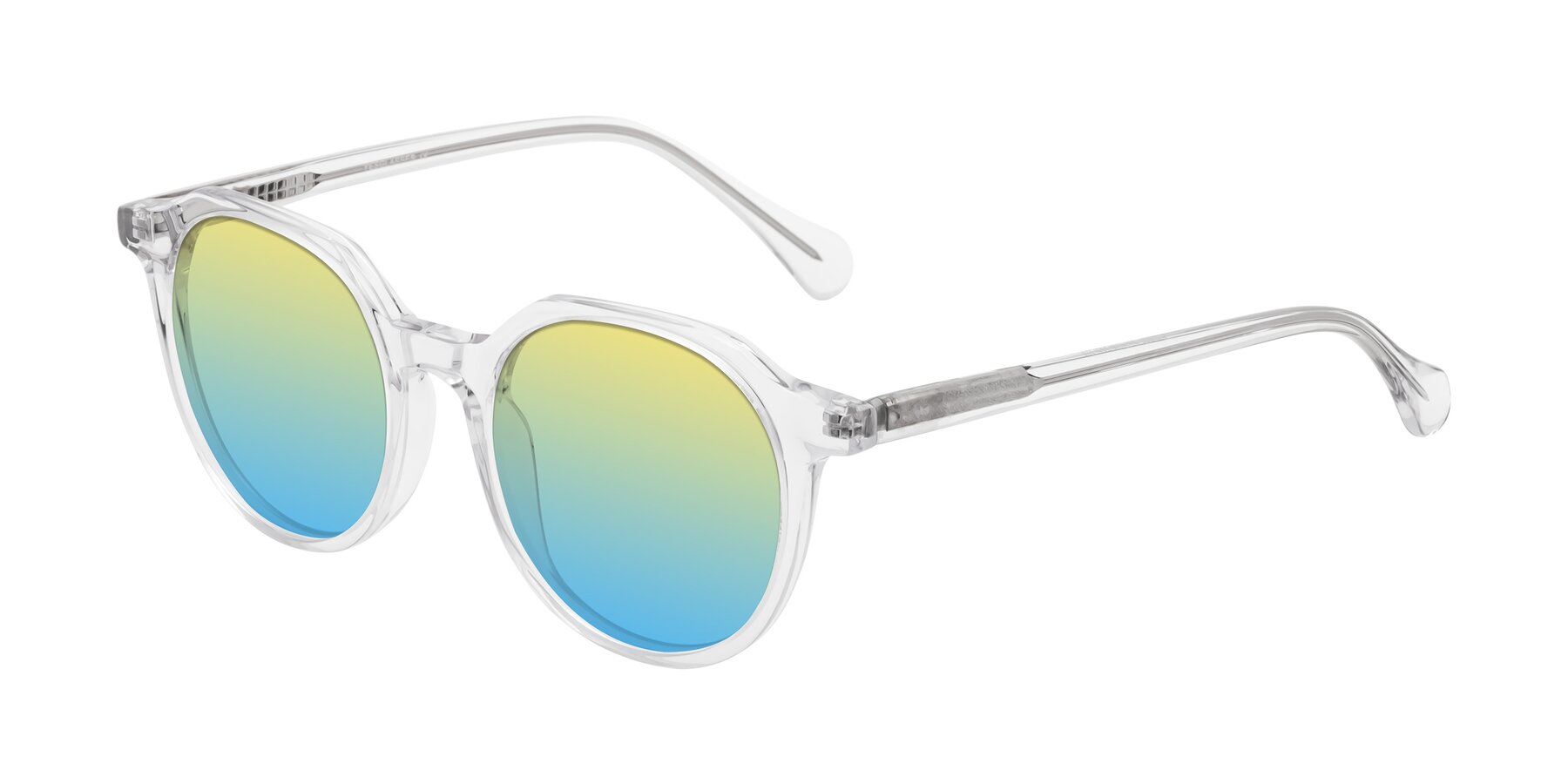 Angle of Payper in Clear with Yellow / Blue Gradient Lenses