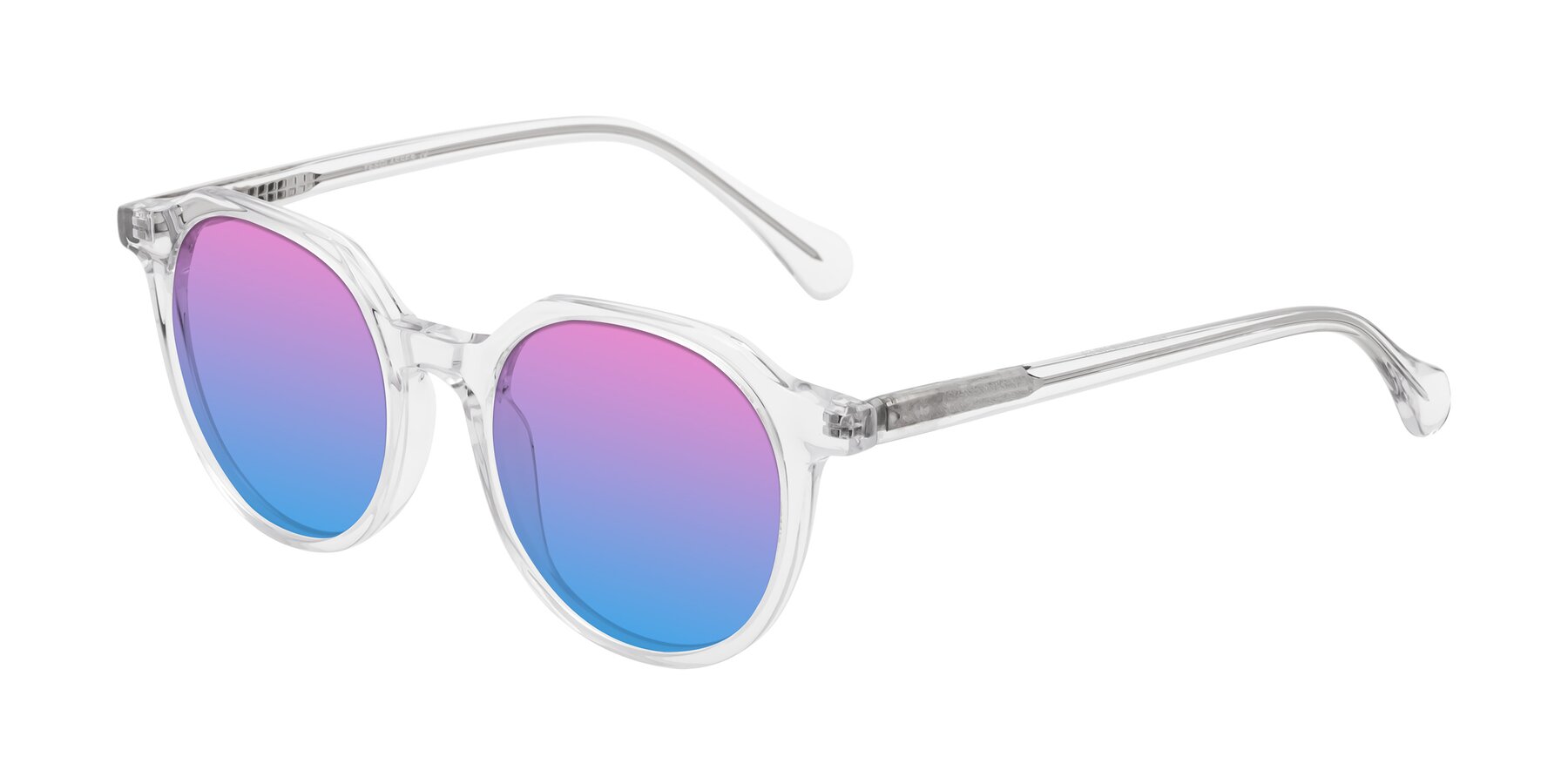 Angle of Payper in Clear with Pink / Blue Gradient Lenses