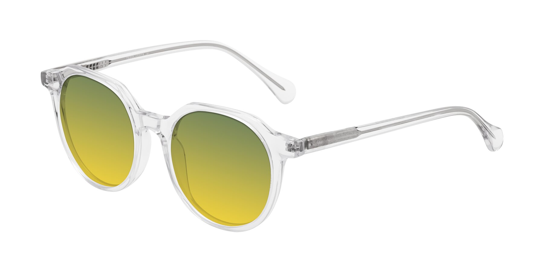 Angle of Payper in Clear with Green / Yellow Gradient Lenses