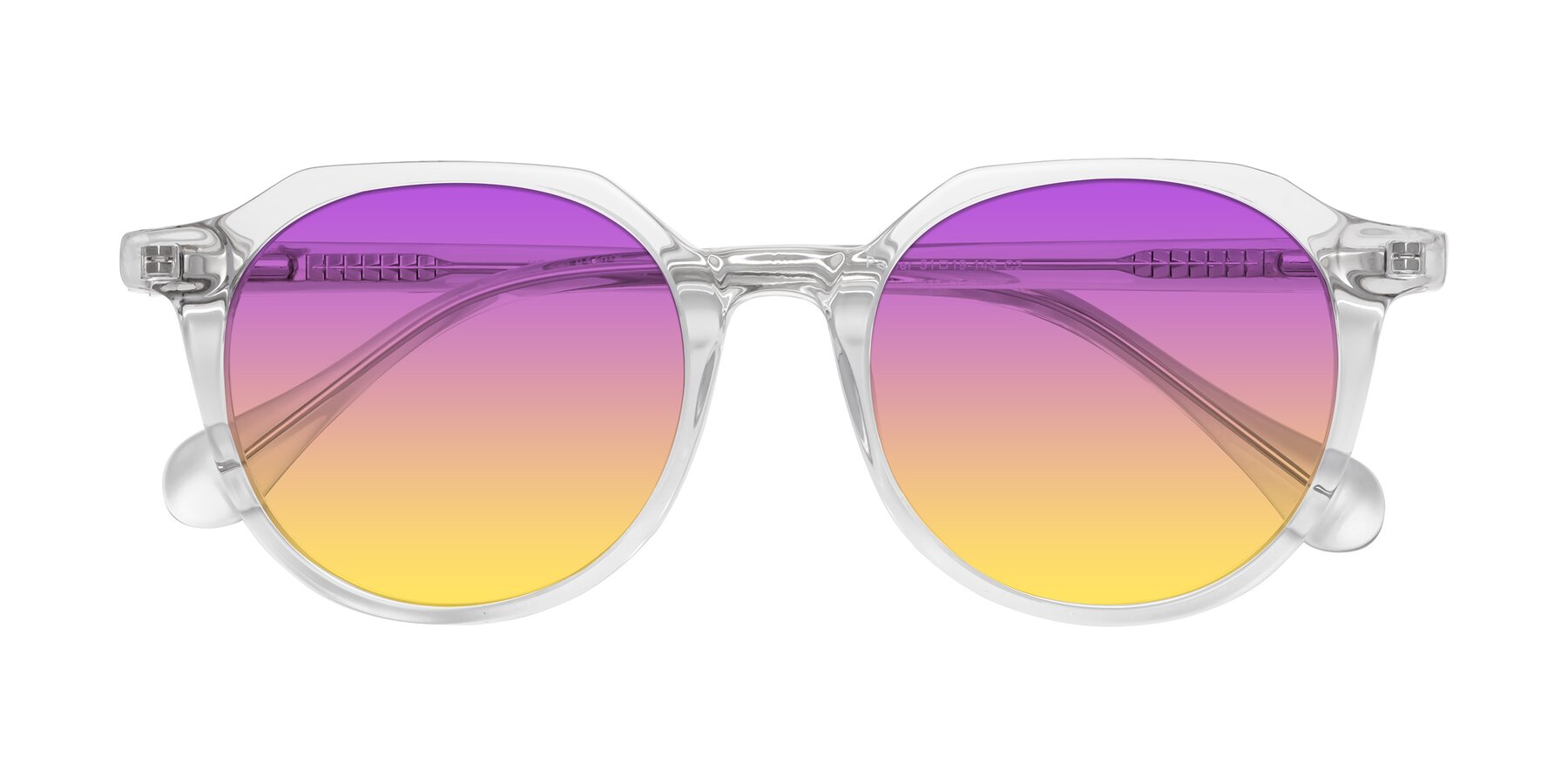 Folded Front of Payper in Clear with Purple / Yellow Gradient Lenses