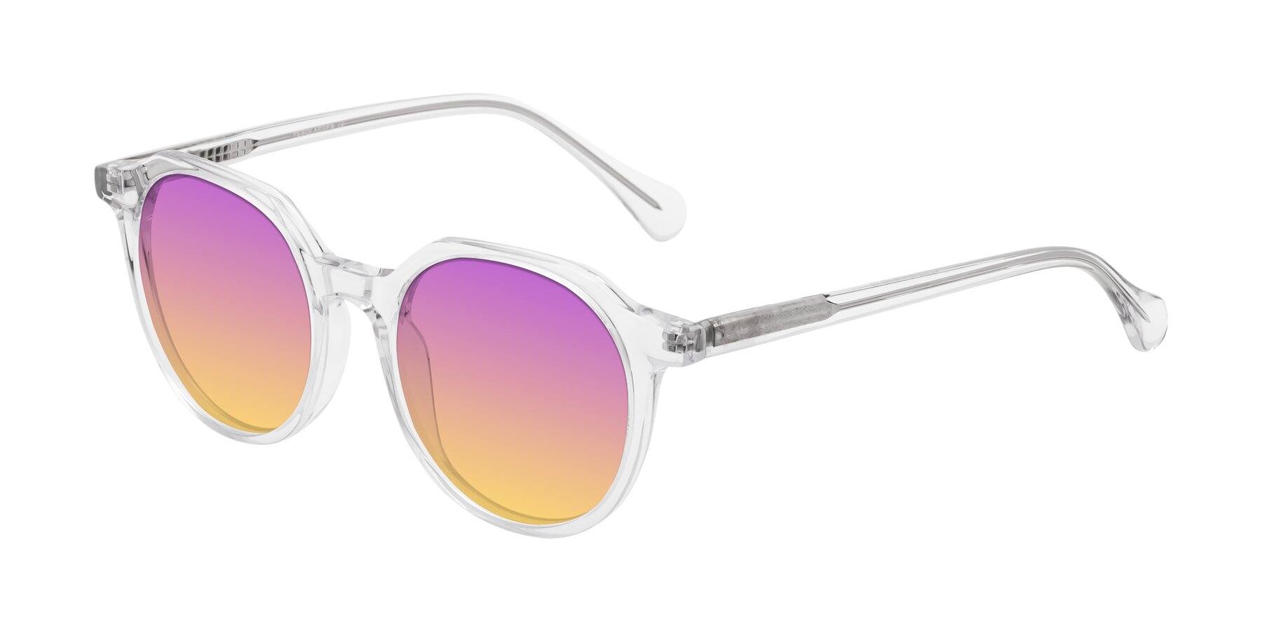 Angle of Payper in Clear with Purple / Yellow Gradient Lenses