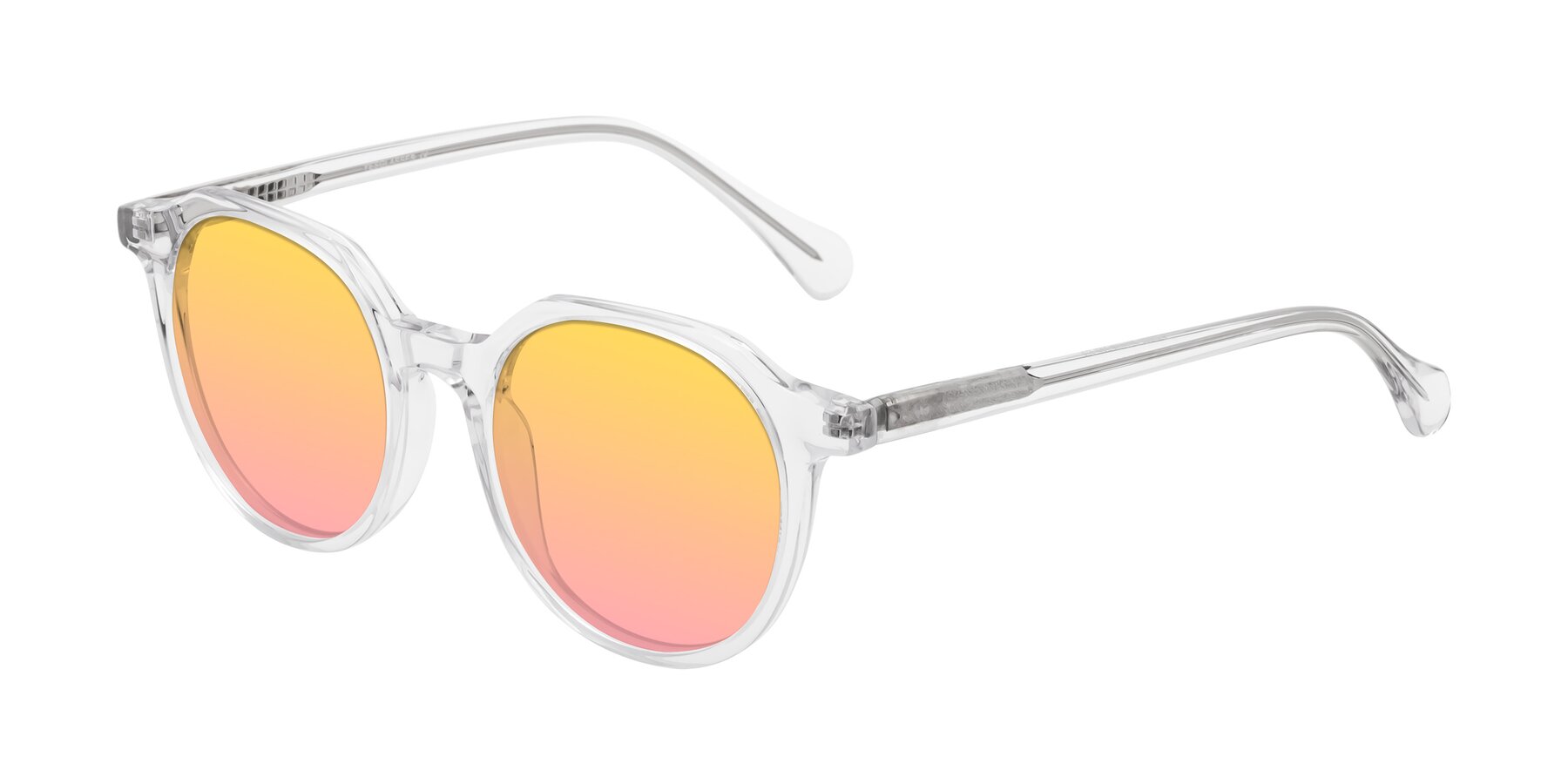 Angle of Payper in Clear with Yellow / Pink Gradient Lenses