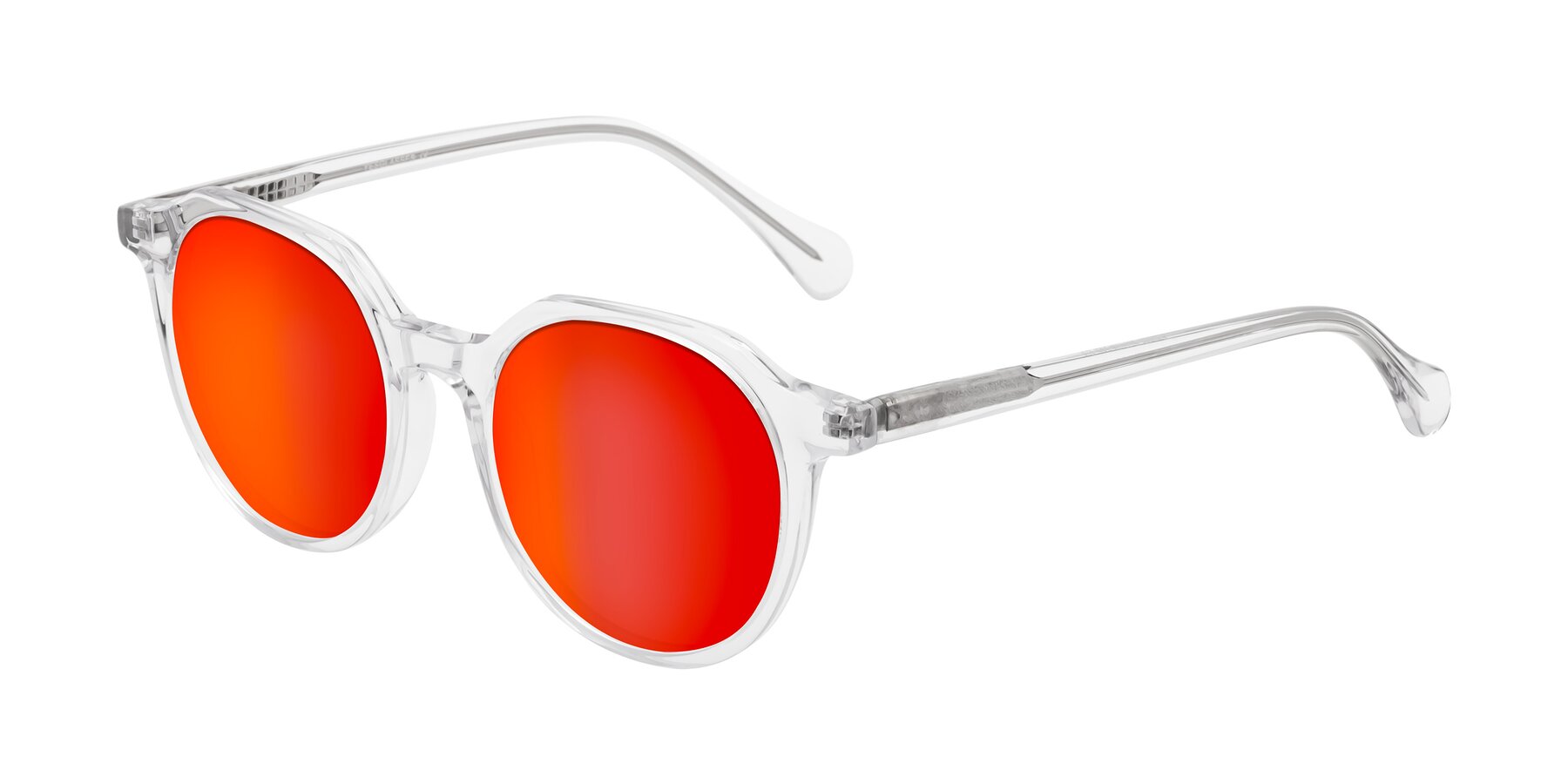 Angle of Payper in Clear with Red Gold Mirrored Lenses