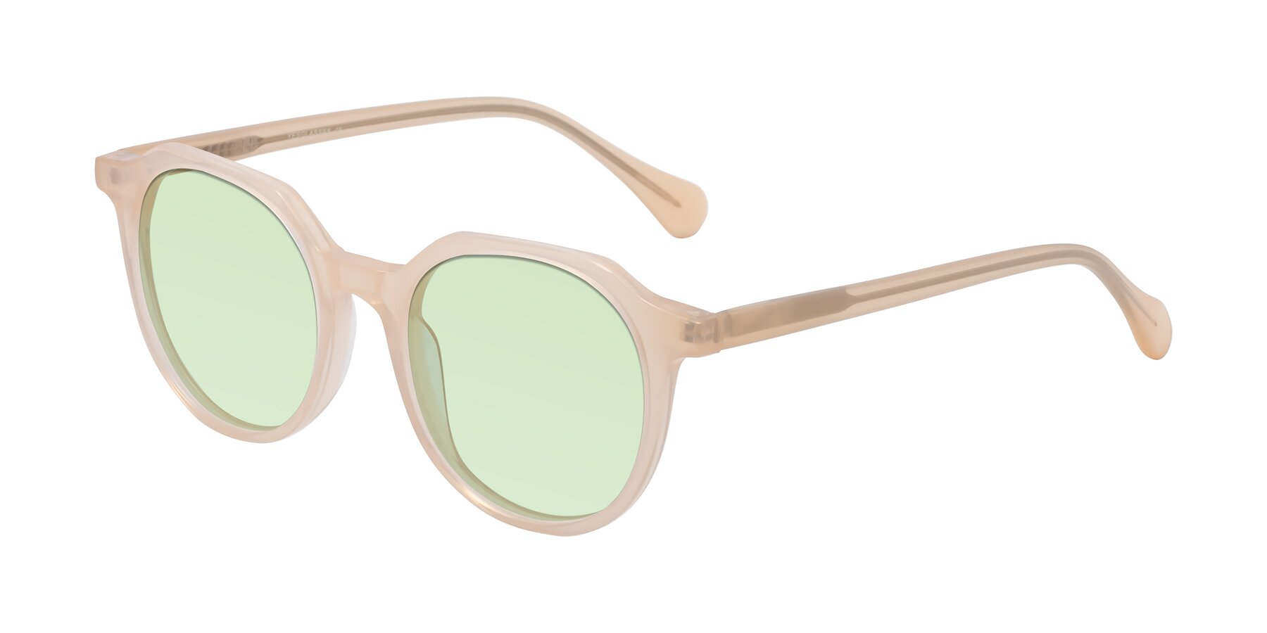 Angle of Payper in Pale Pink with Light Green Tinted Lenses