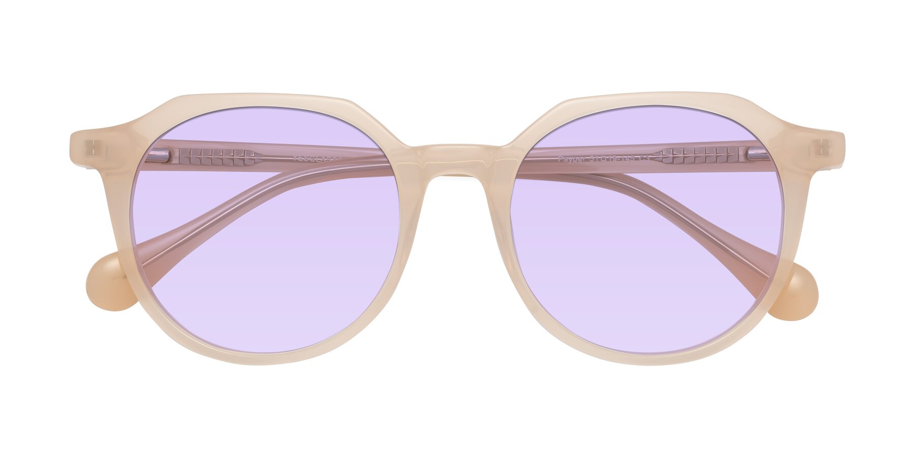 Folded Front of Payper in Pale Pink with Light Purple Tinted Lenses