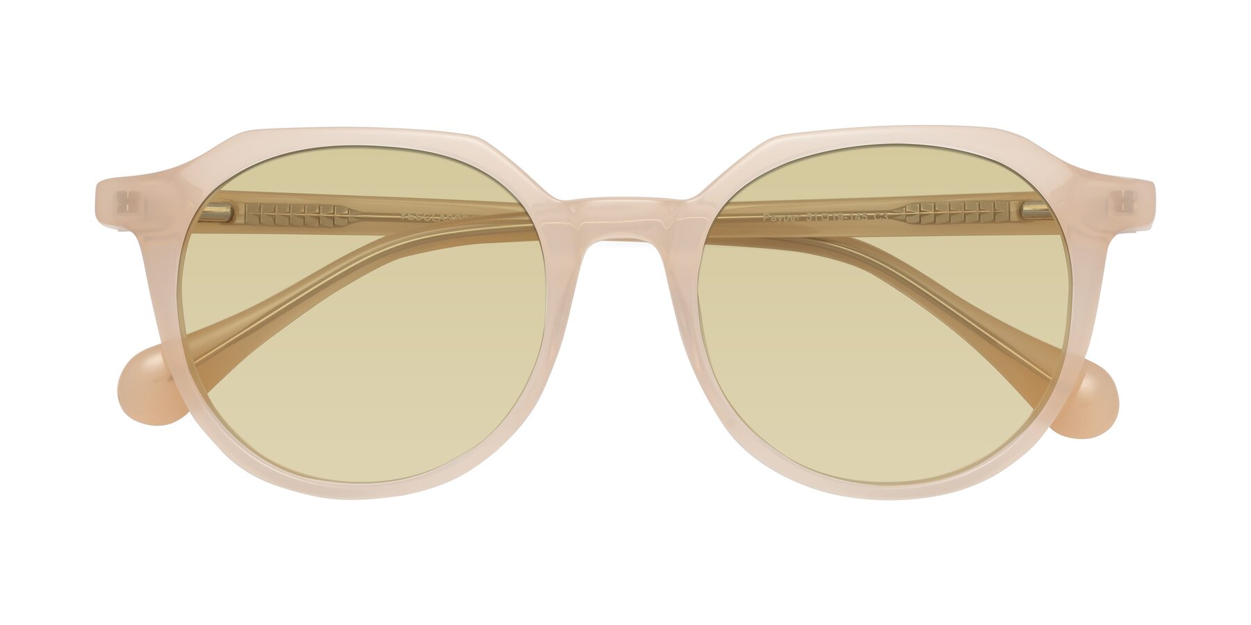 Folded Front of Payper in Pale Pink with Light Champagne Tinted Lenses