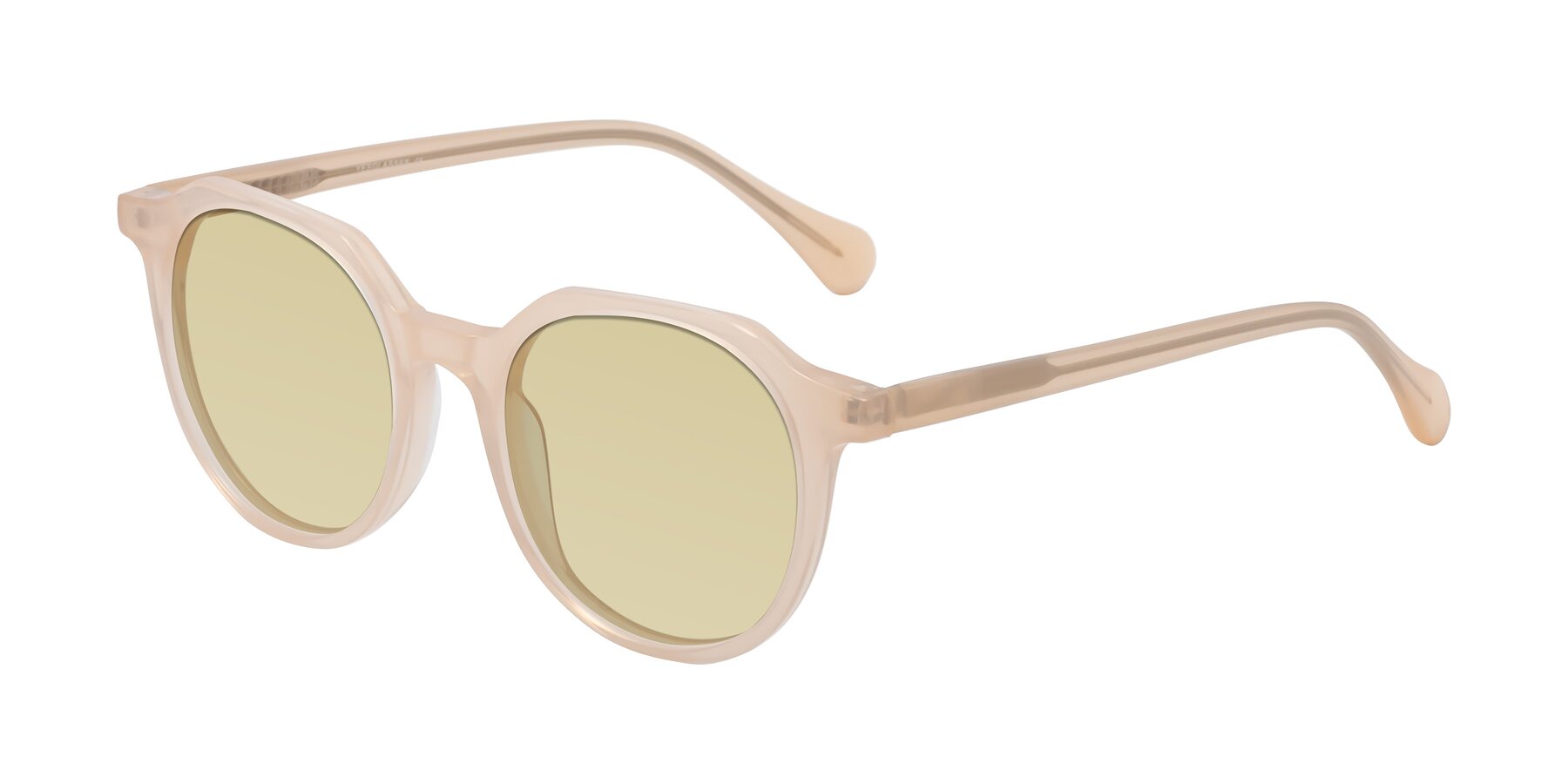 Angle of Payper in Pale Pink with Light Champagne Tinted Lenses