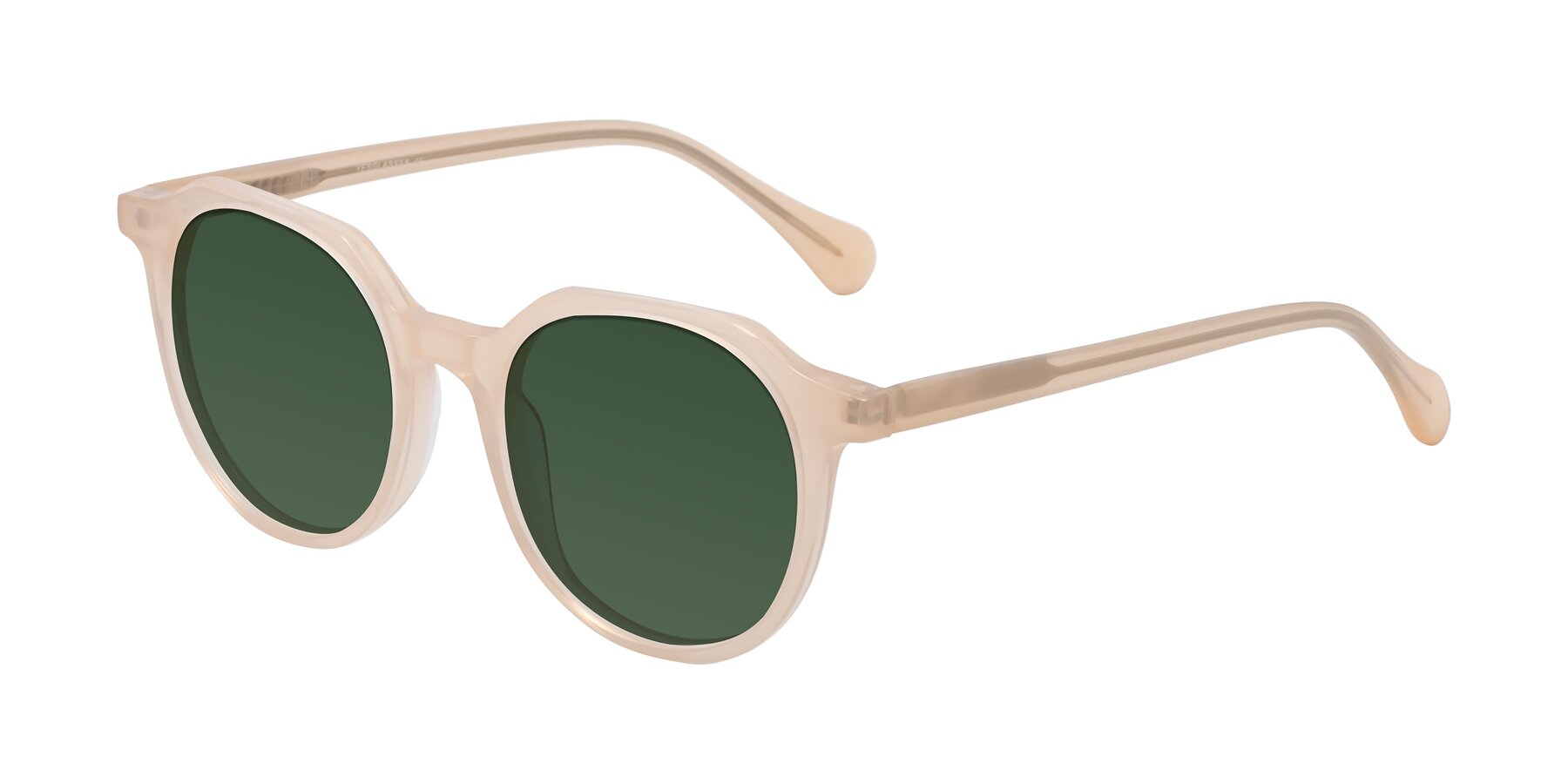 Angle of Payper in Pale Pink with Green Tinted Lenses