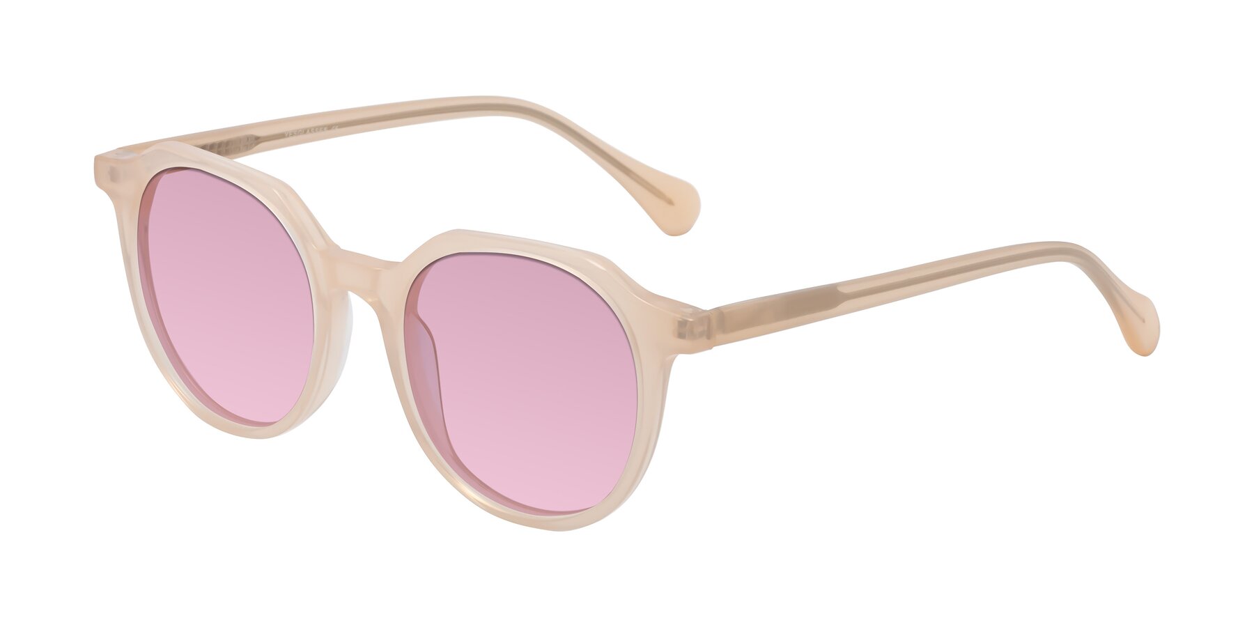 Angle of Payper in Pale Pink with Light Wine Tinted Lenses