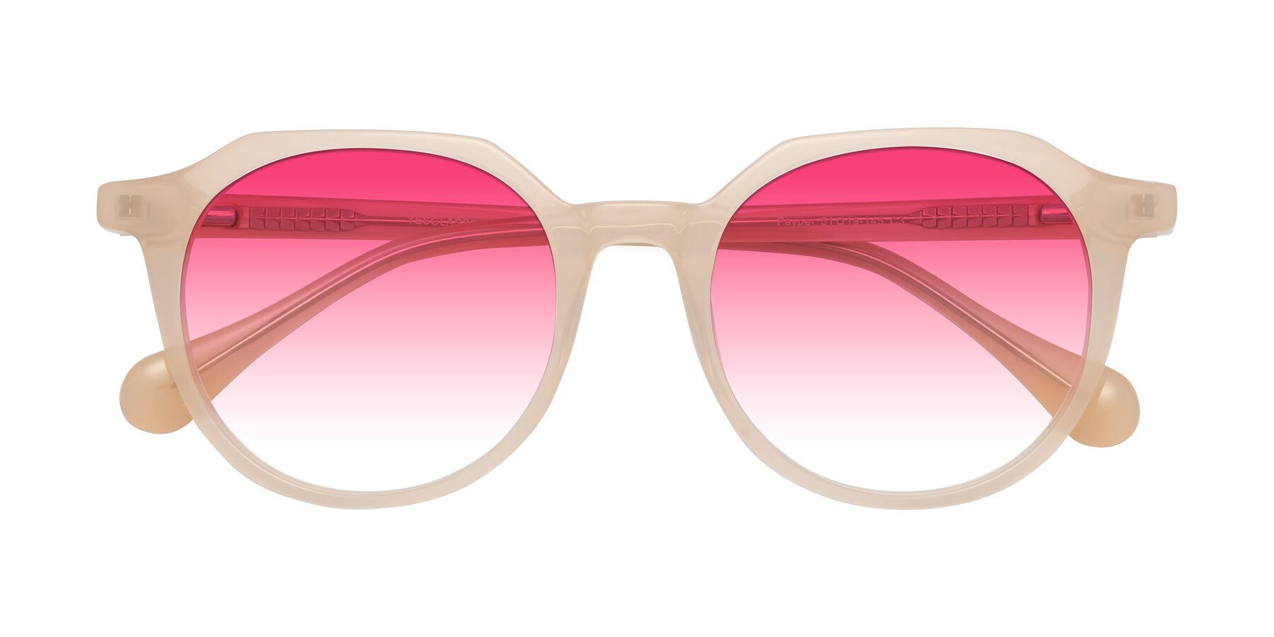 Folded Front of Payper in Pale Pink with Pink Gradient Lenses