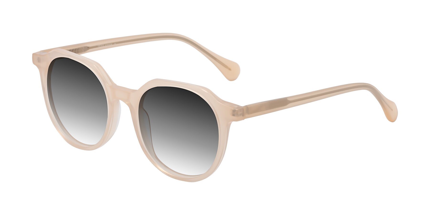 Angle of Payper in Pale Pink with Gray Gradient Lenses