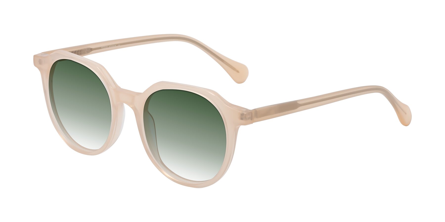 Angle of Payper in Pale Pink with Green Gradient Lenses