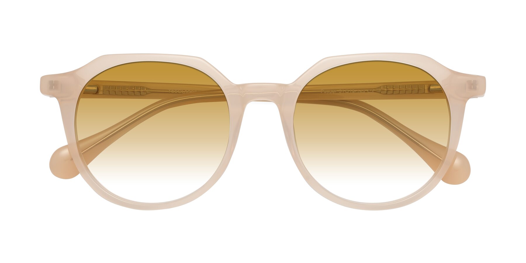 Folded Front of Payper in Pale Pink with Champagne Gradient Lenses