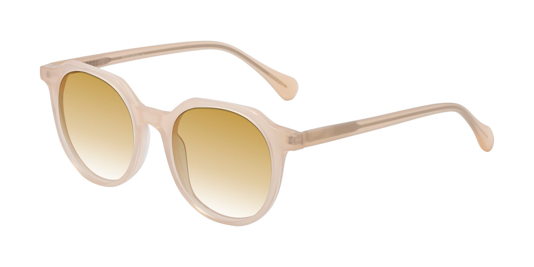 Angle of Payper in Pale Pink with Champagne Gradient Lenses