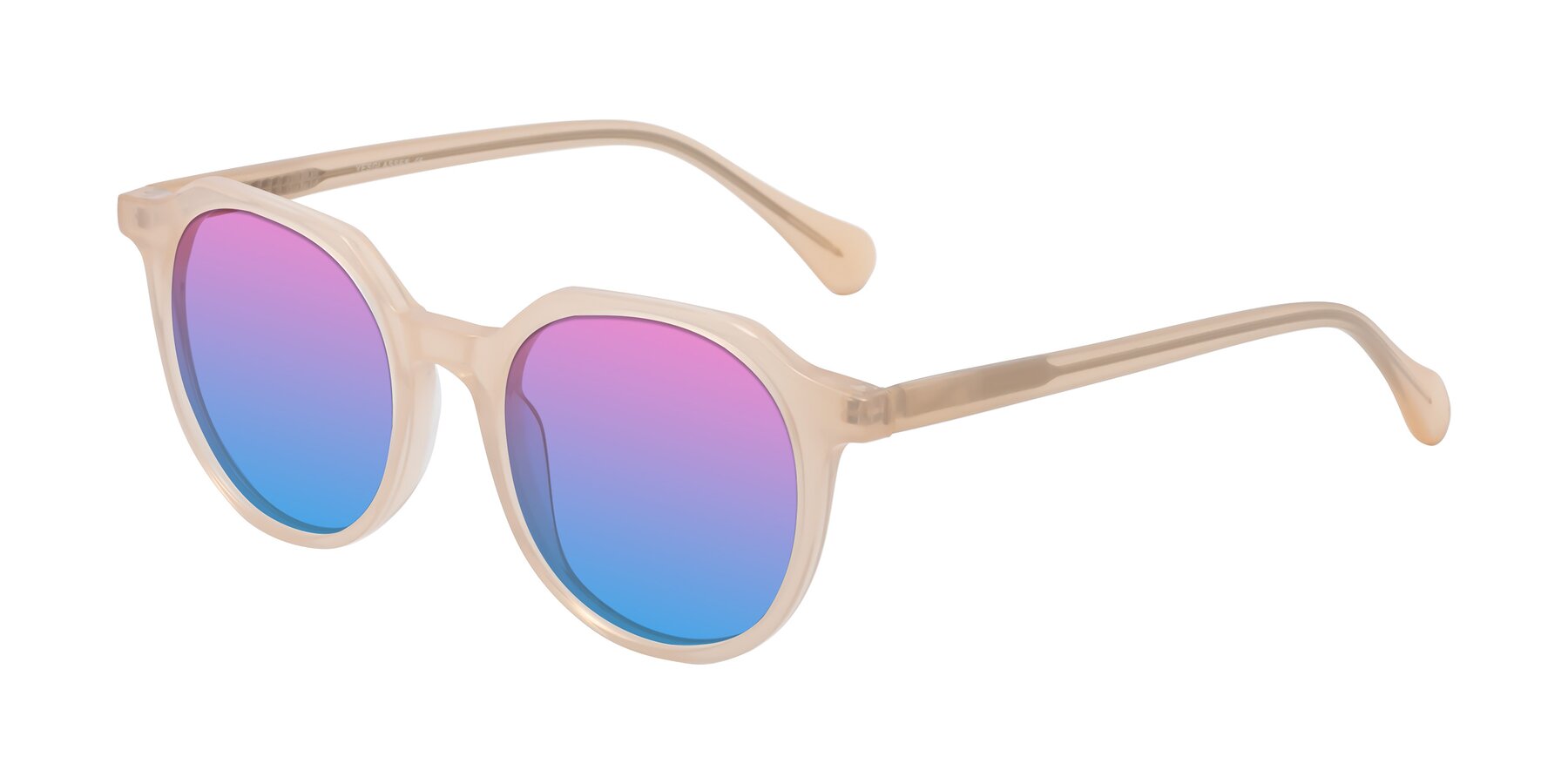 Angle of Payper in Pale Pink with Pink / Blue Gradient Lenses