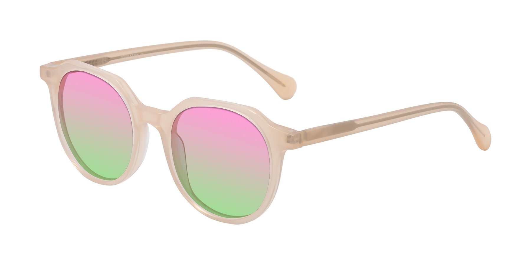 Angle of Payper in Pale Pink with Pink / Green Gradient Lenses