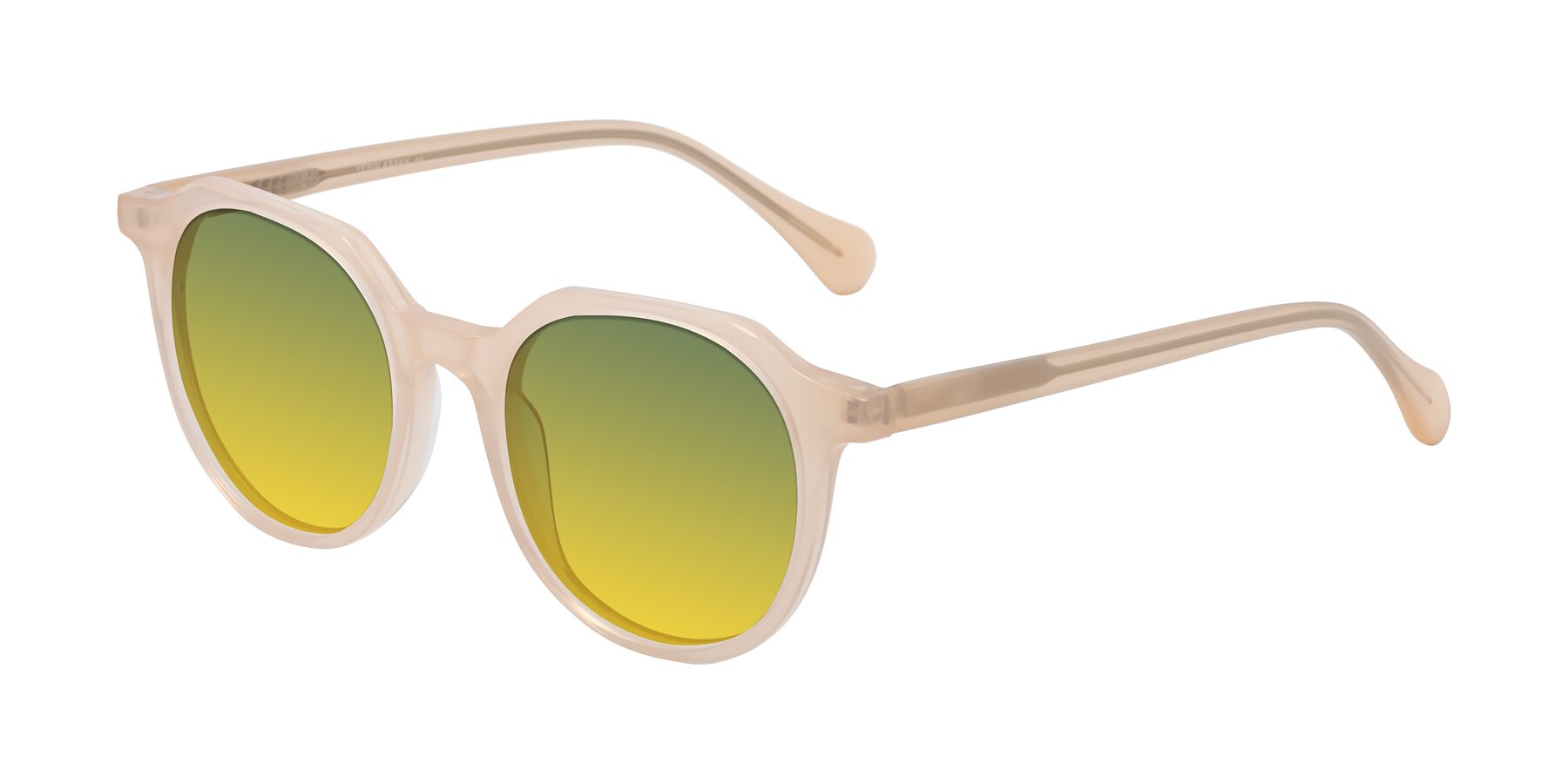 Angle of Payper in Pale Pink with Green / Yellow Gradient Lenses