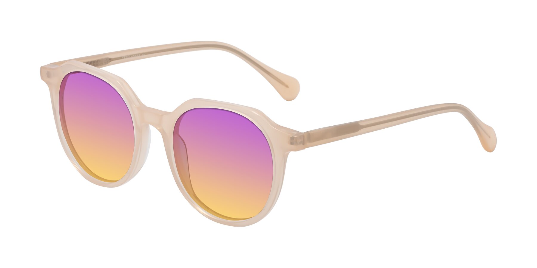 Angle of Payper in Pale Pink with Purple / Yellow Gradient Lenses