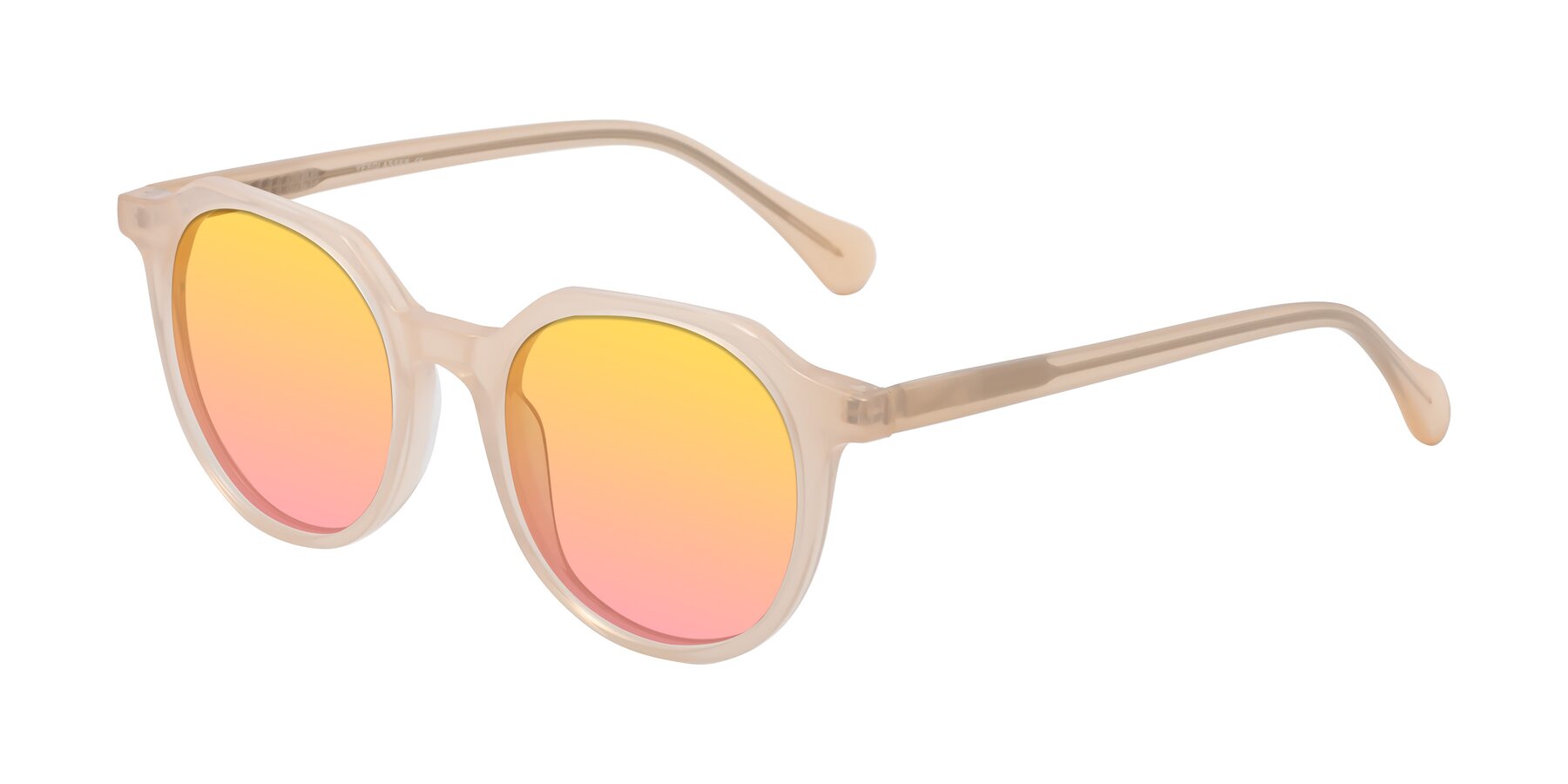 Angle of Payper in Pale Pink with Yellow / Pink Gradient Lenses