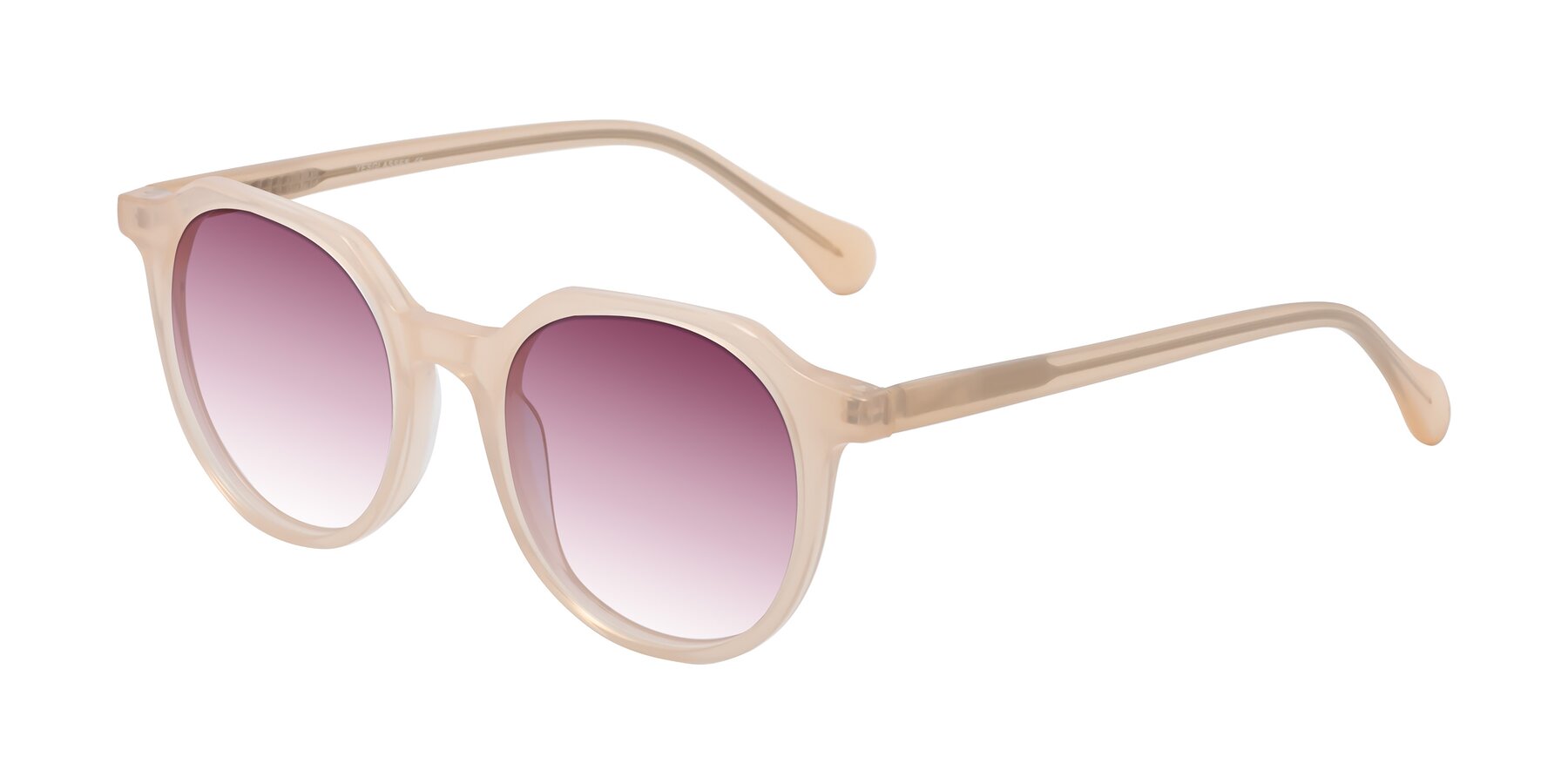 Angle of Payper in Pale Pink with Wine Gradient Lenses