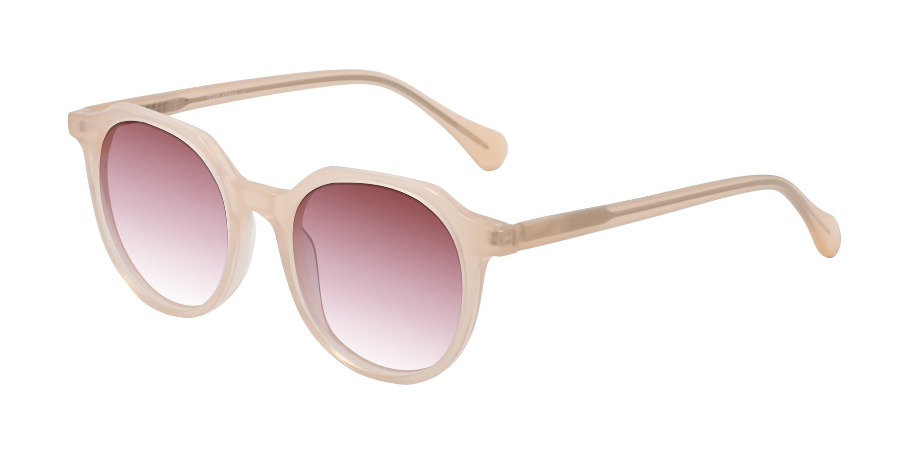 Angle of Payper in Pale Pink with Garnet Gradient Lenses