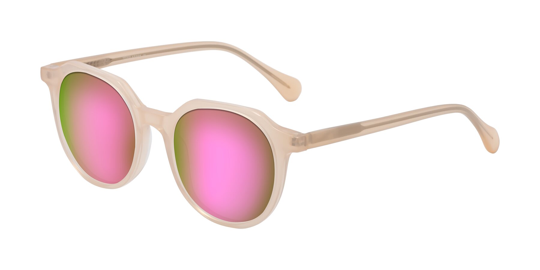 Angle of Payper in Pale Pink with Pink Mirrored Lenses