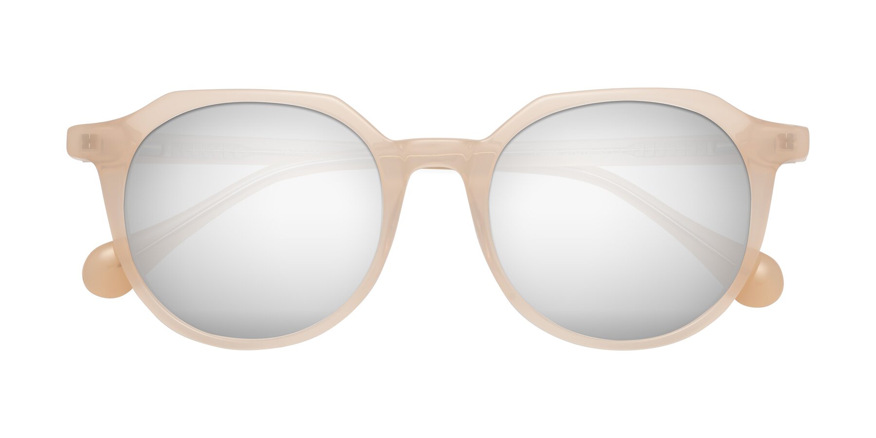 Folded Front of Payper in Pale Pink with Silver Mirrored Lenses