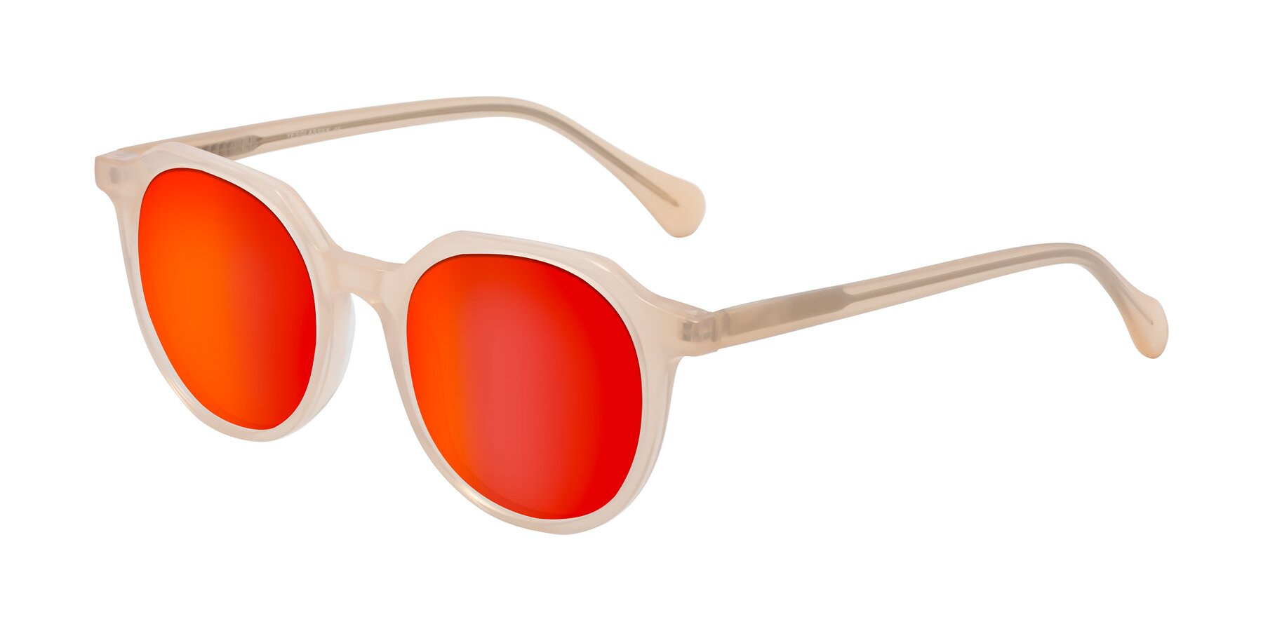 Angle of Payper in Pale Pink with Red Gold Mirrored Lenses