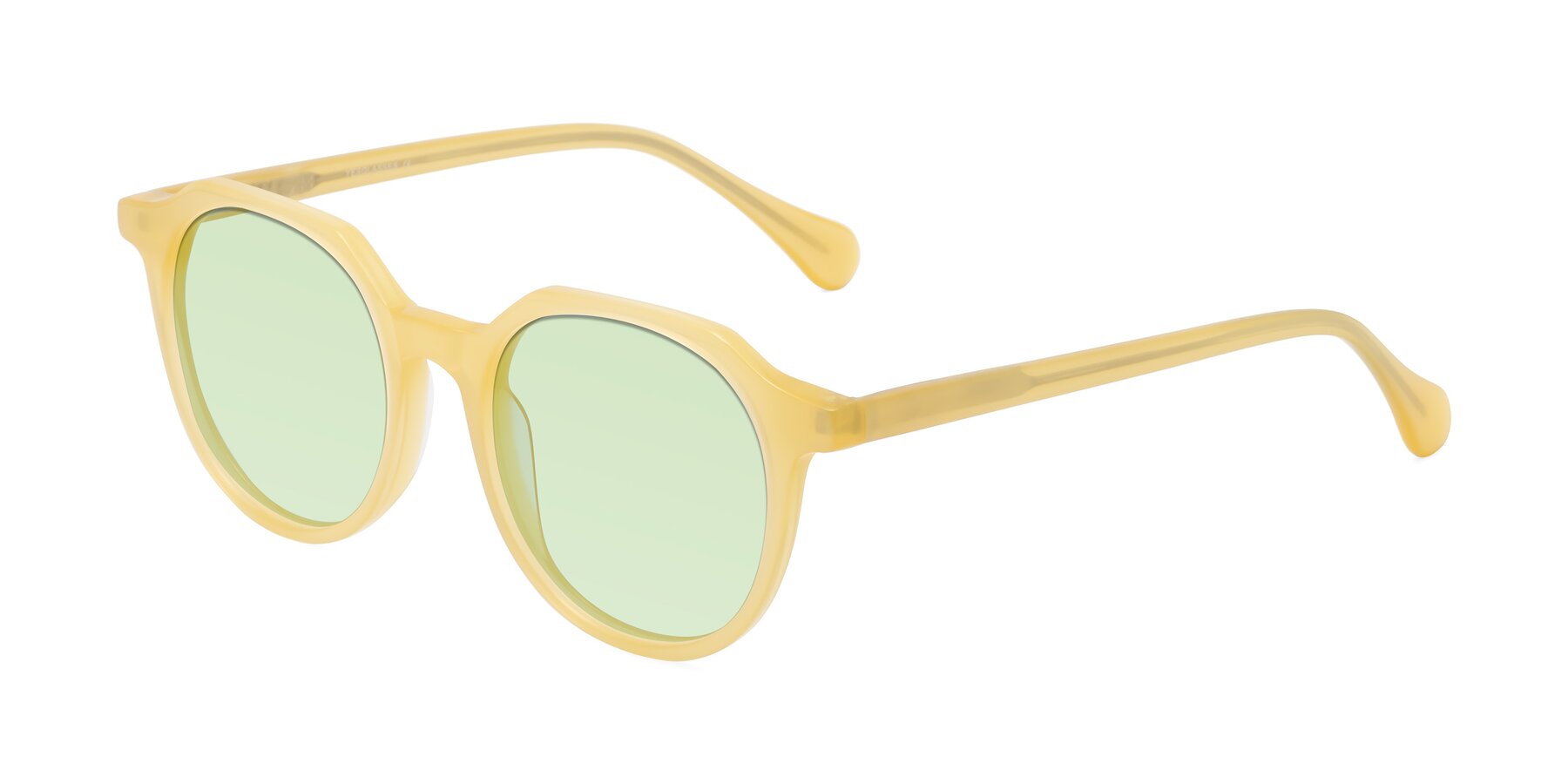 Angle of Payper in Frosty Yellow with Light Green Tinted Lenses