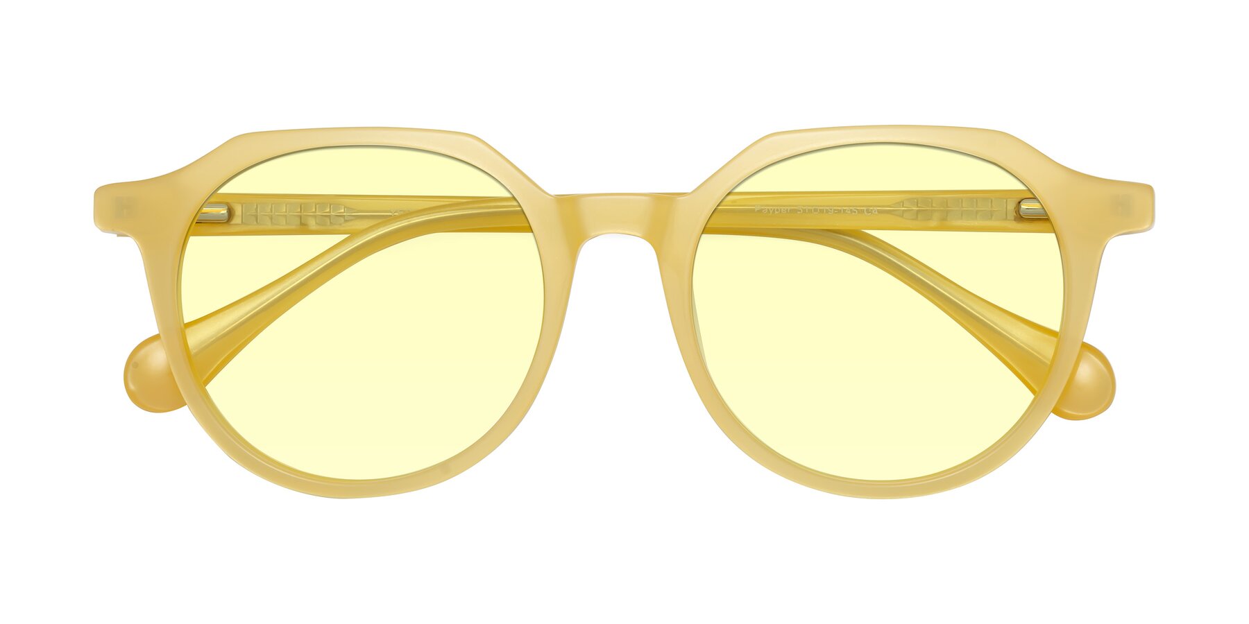 Folded Front of Payper in Frosty Yellow with Light Yellow Tinted Lenses