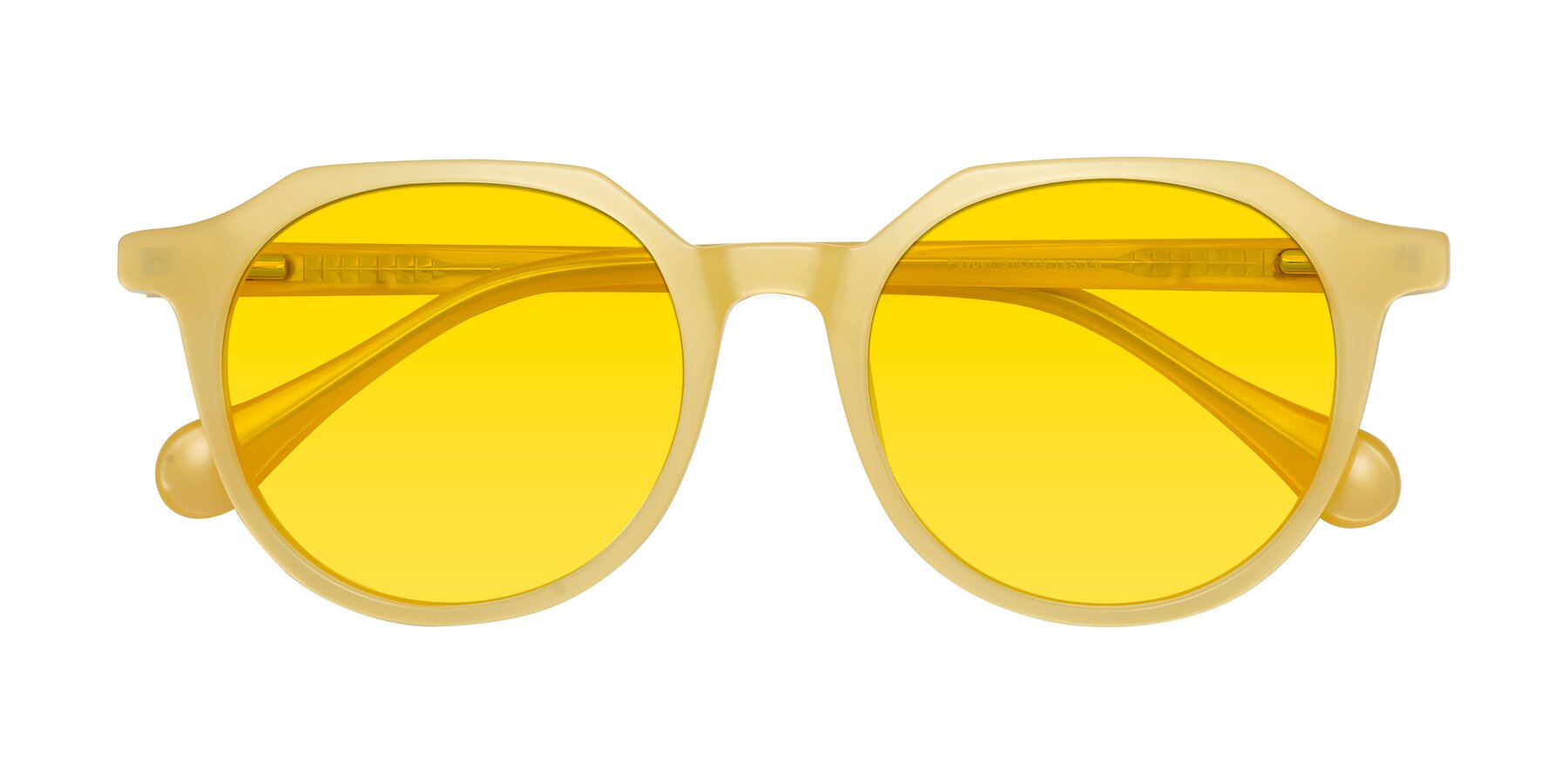 Folded Front of Payper in Frosty Yellow with Yellow Tinted Lenses