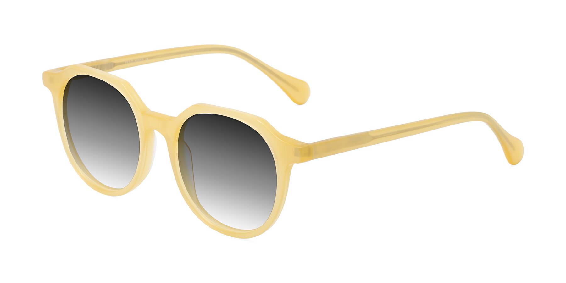 Angle of Payper in Frosty Yellow with Gray Gradient Lenses