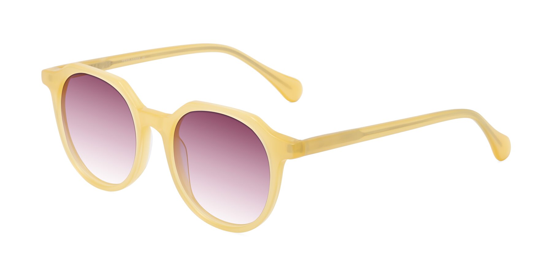 Angle of Payper in Frosty Yellow with Wine Gradient Lenses