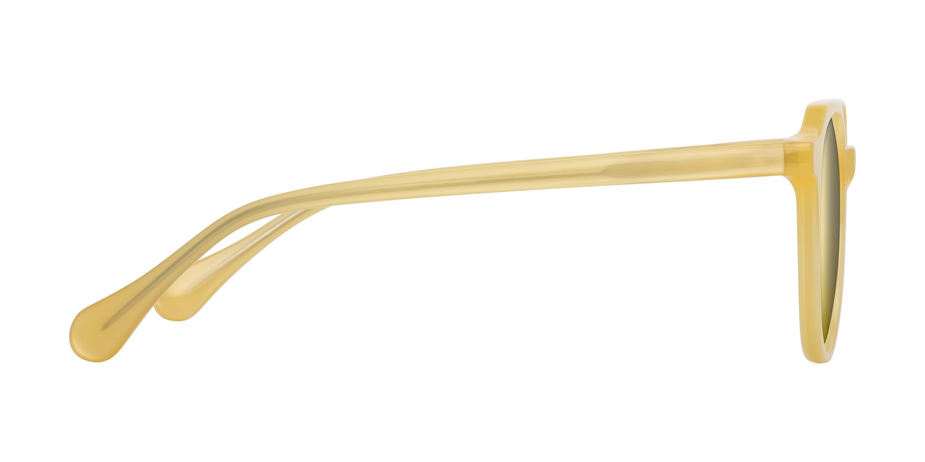 Side of Payper in Frosty Yellow with Gold Mirrored Lenses