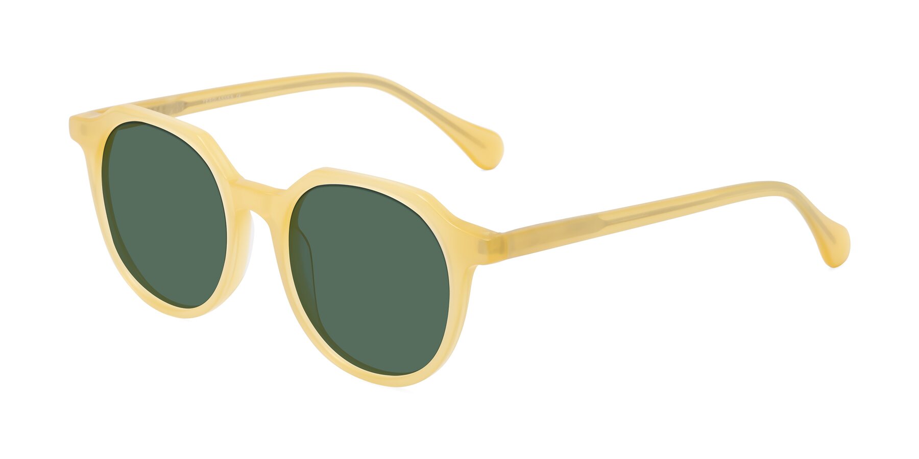 Angle of Payper in Frosty Yellow with Green Polarized Lenses