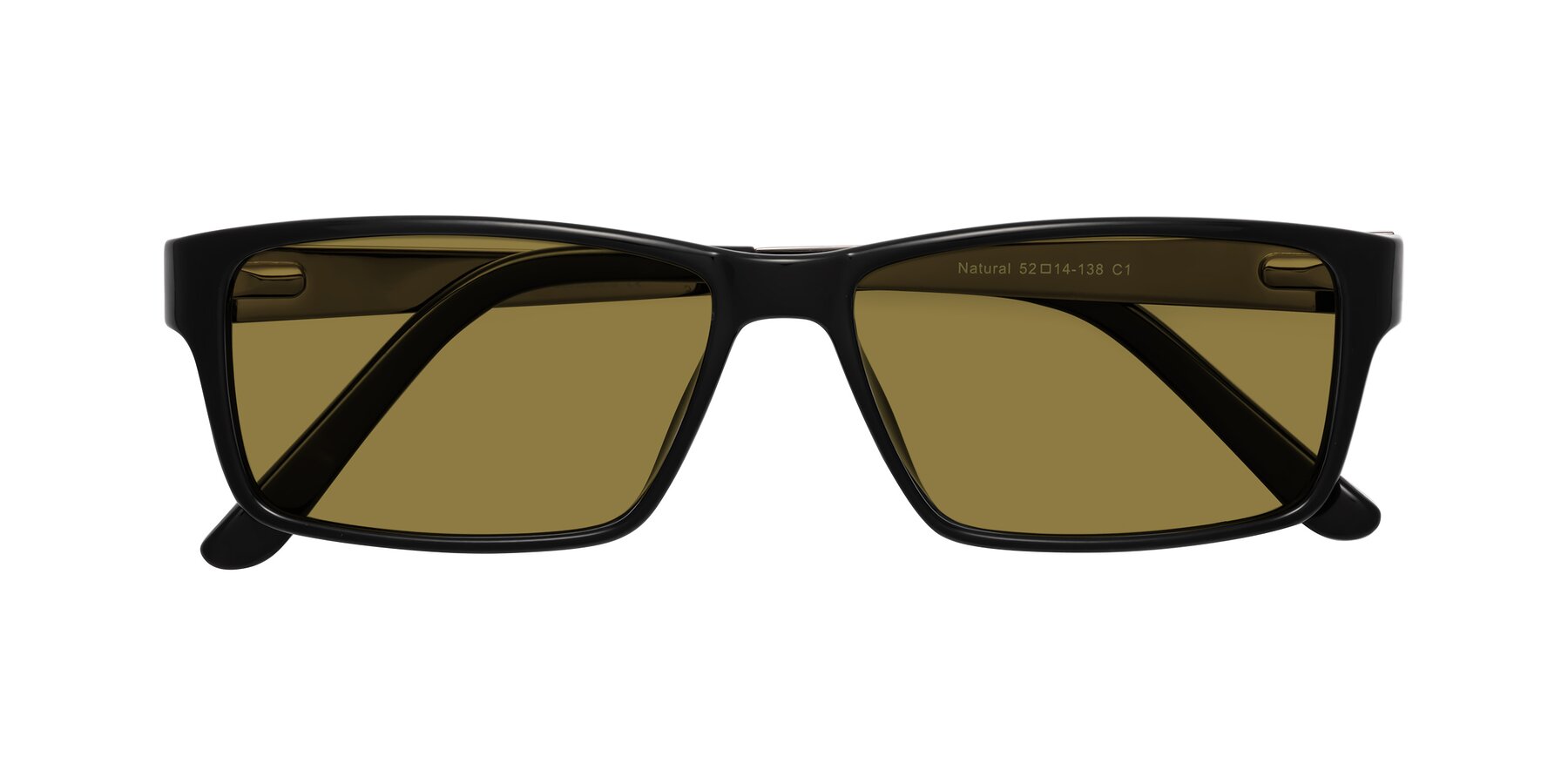 Folded Front of Natural in Black with Brown Polarized Lenses