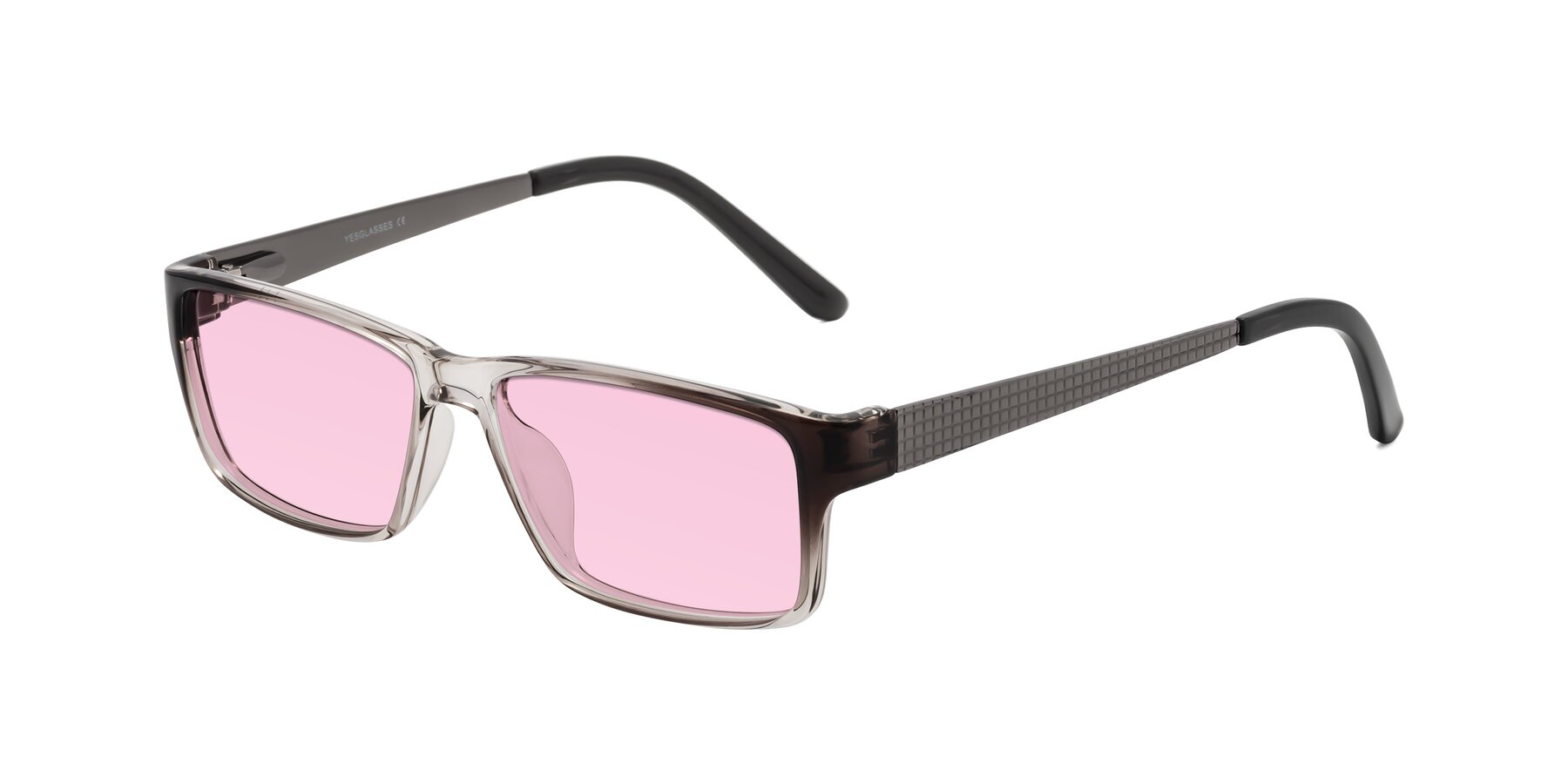 Angle of Natural in Gradient Gray with Light Pink Tinted Lenses