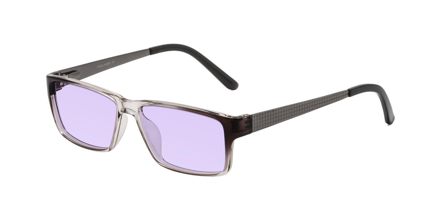 Angle of Natural in Gradient Gray with Light Purple Tinted Lenses