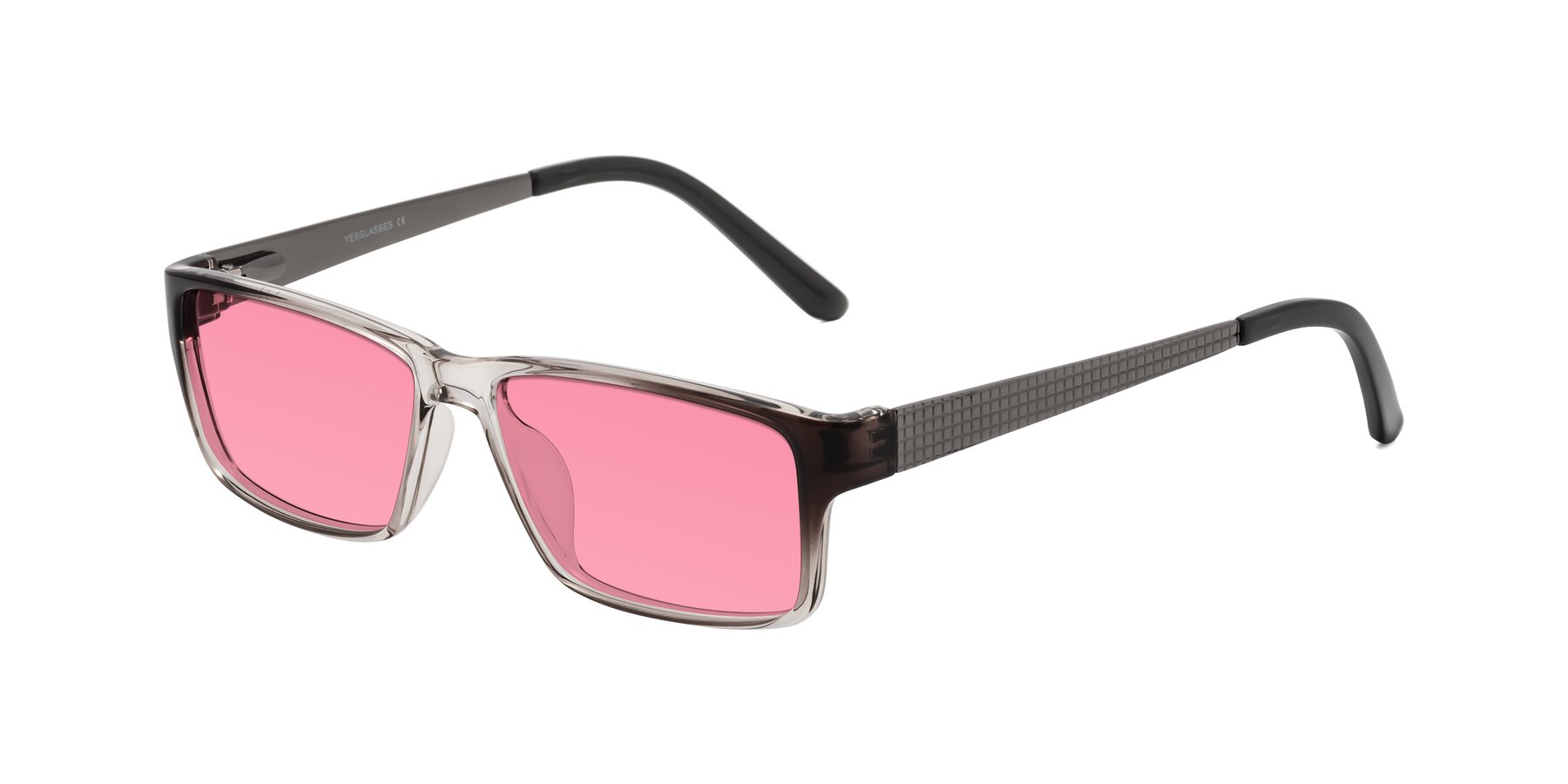 Angle of Natural in Gradient Gray with Pink Tinted Lenses