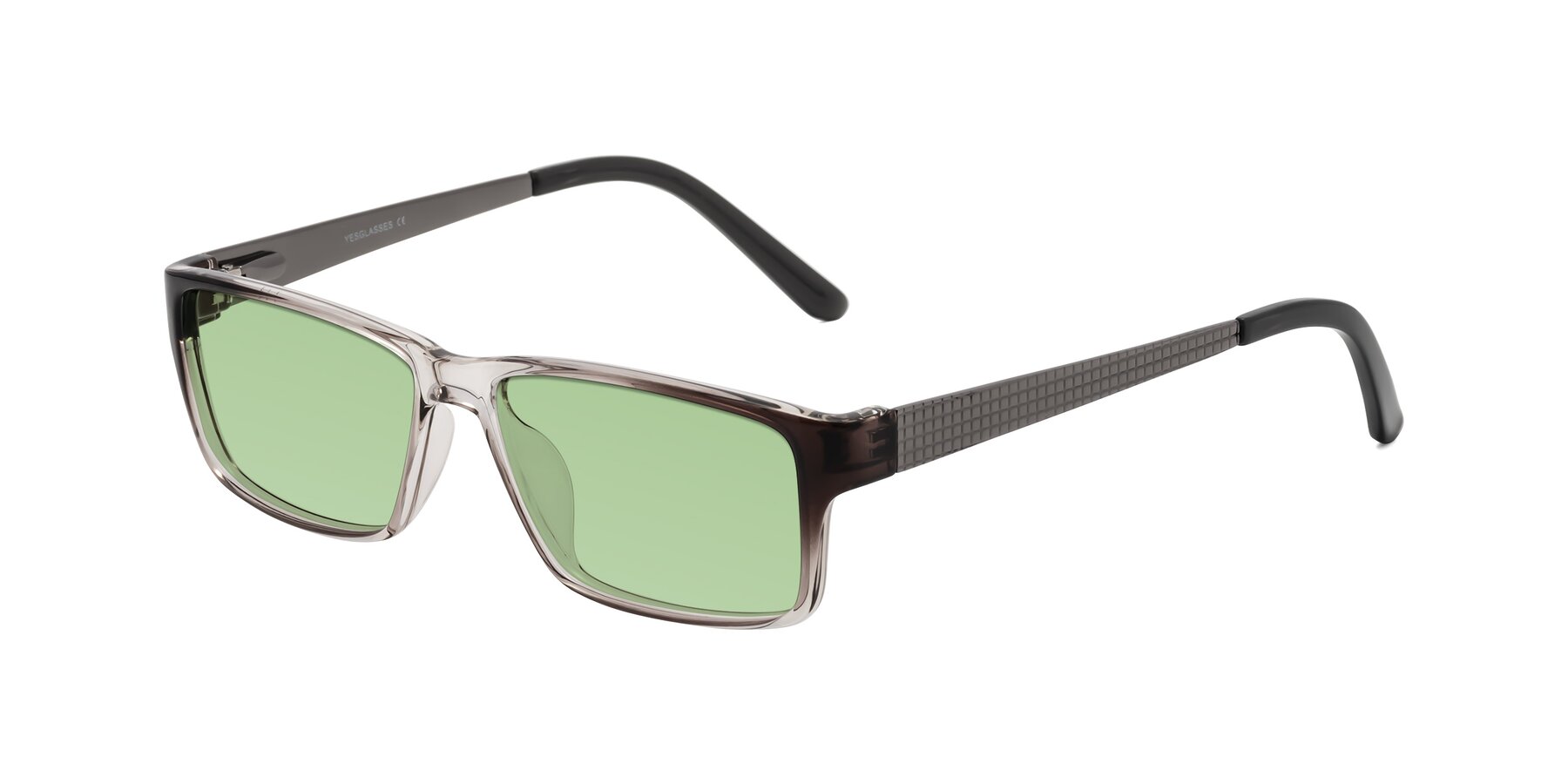 Angle of Natural in Gradient Gray with Medium Green Tinted Lenses