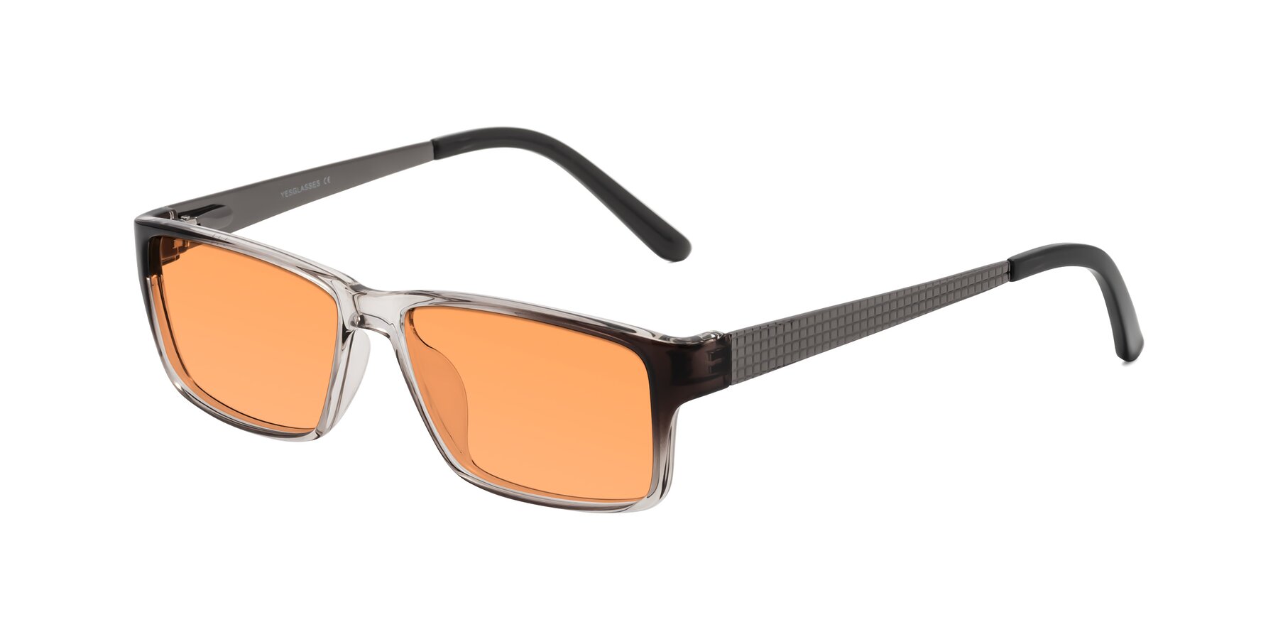 Angle of Natural in Gradient Gray with Medium Orange Tinted Lenses