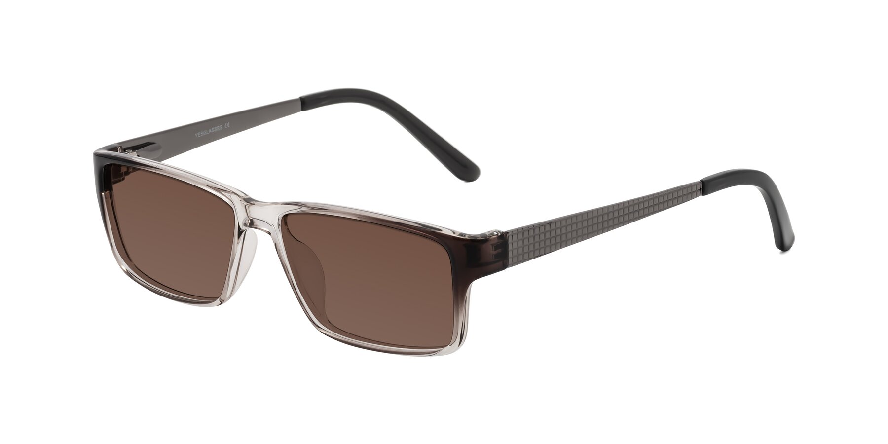 Angle of Natural in Gradient Gray with Brown Tinted Lenses