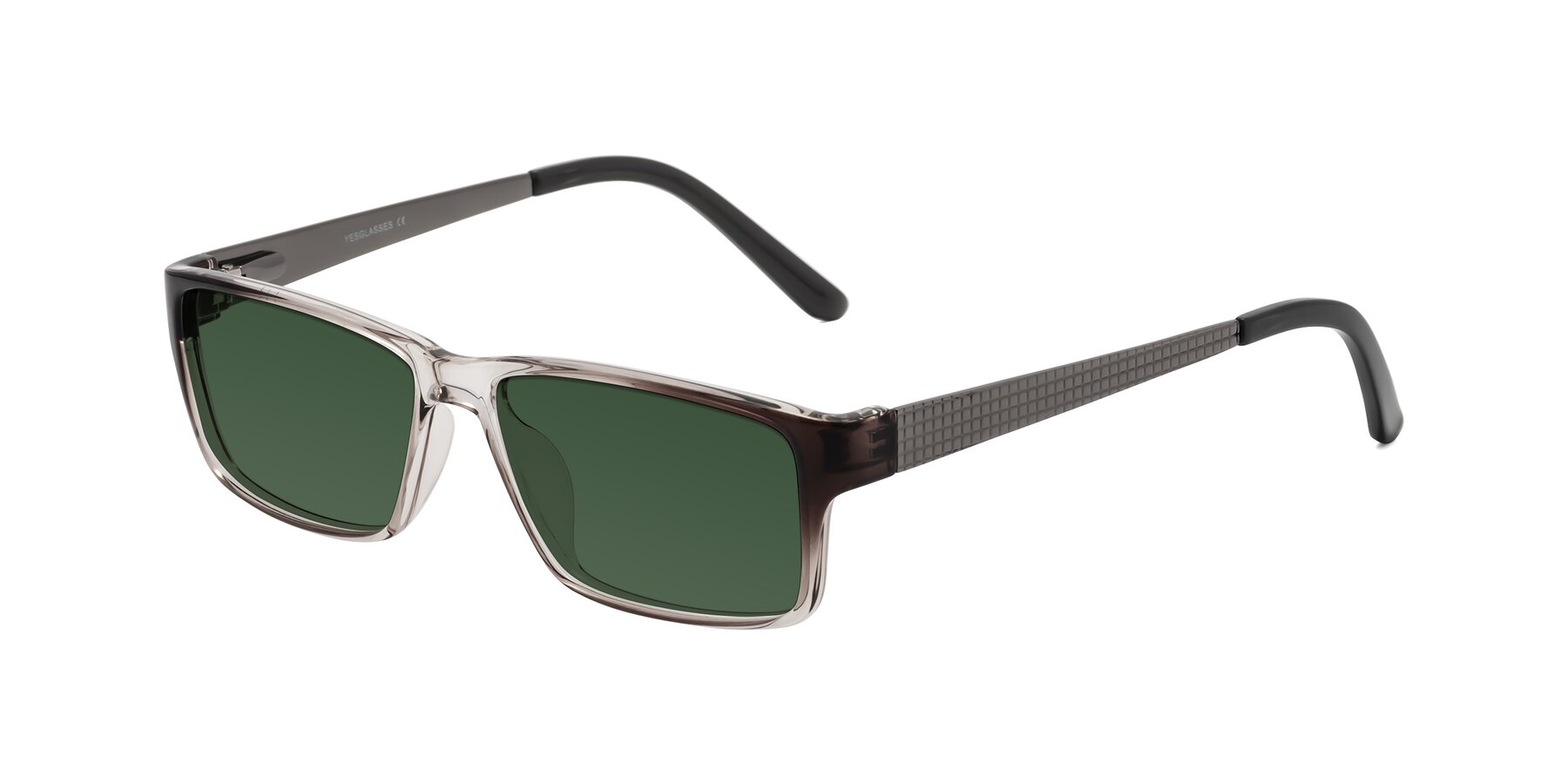 Angle of Natural in Gradient Gray with Green Tinted Lenses