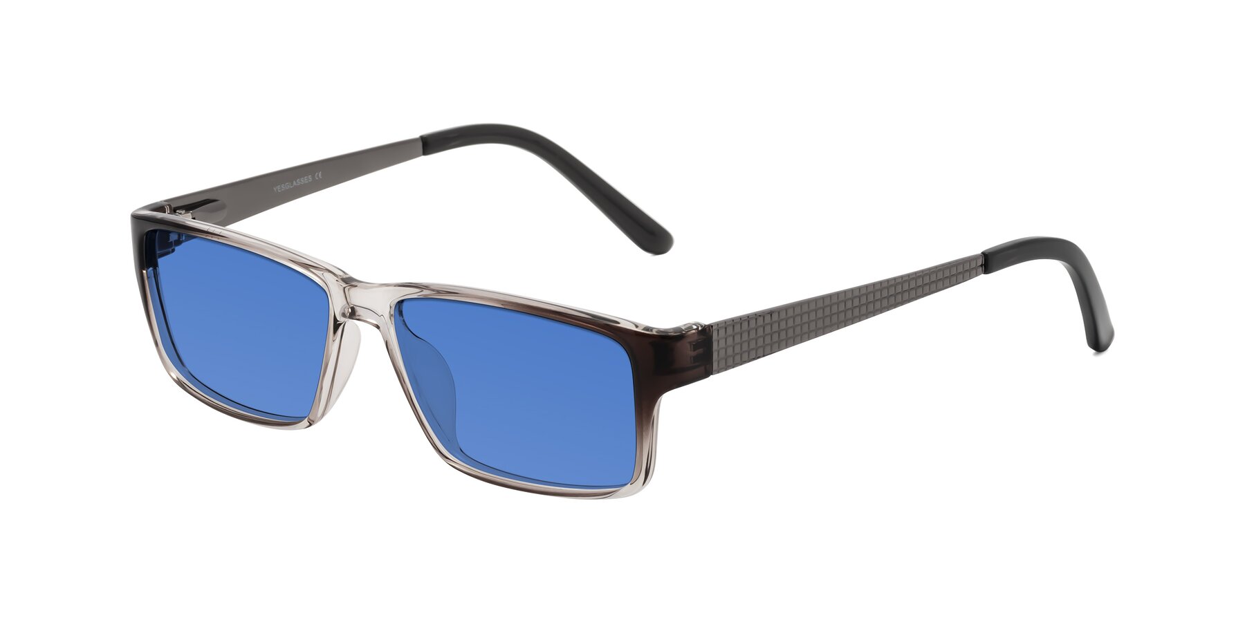 Angle of Natural in Gradient Gray with Blue Tinted Lenses