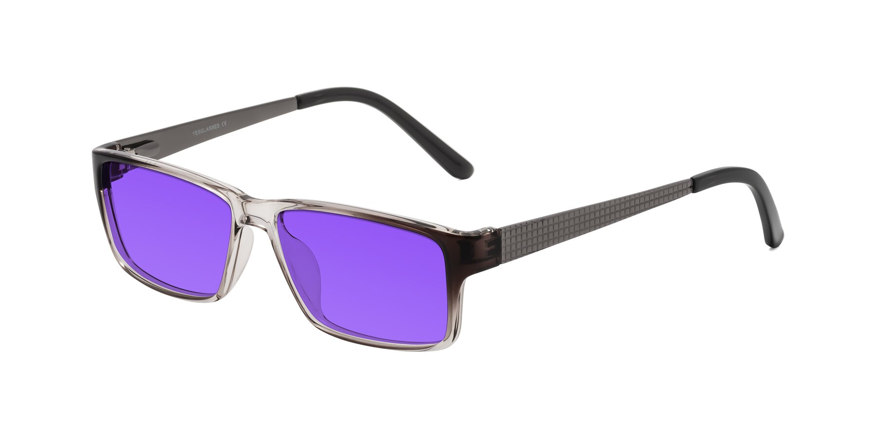 Angle of Natural in Gradient Gray with Purple Tinted Lenses