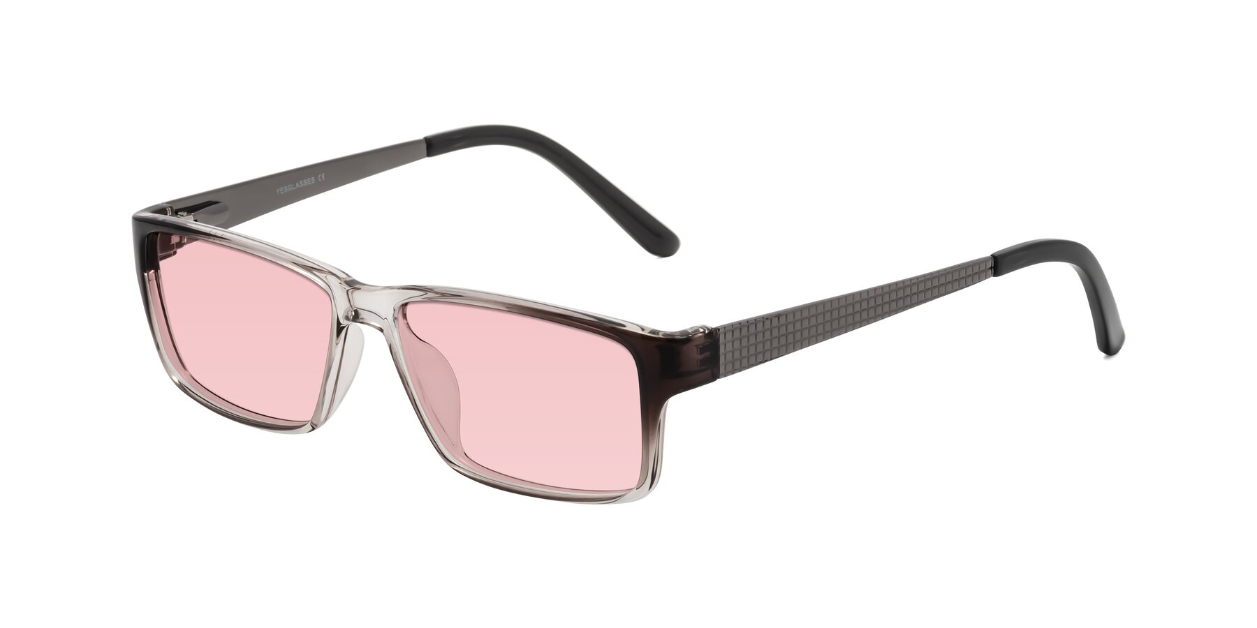 Angle of Natural in Gradient Gray with Light Garnet Tinted Lenses