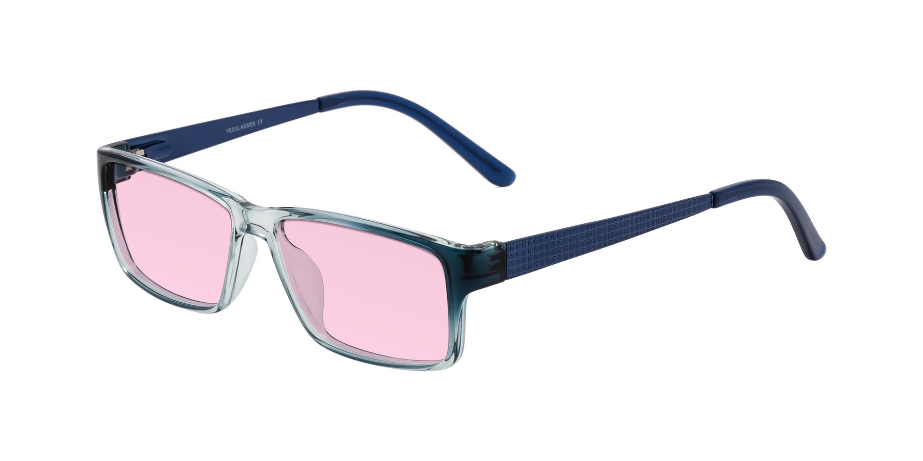 Angle of Natural in Gradient Blue with Light Pink Tinted Lenses