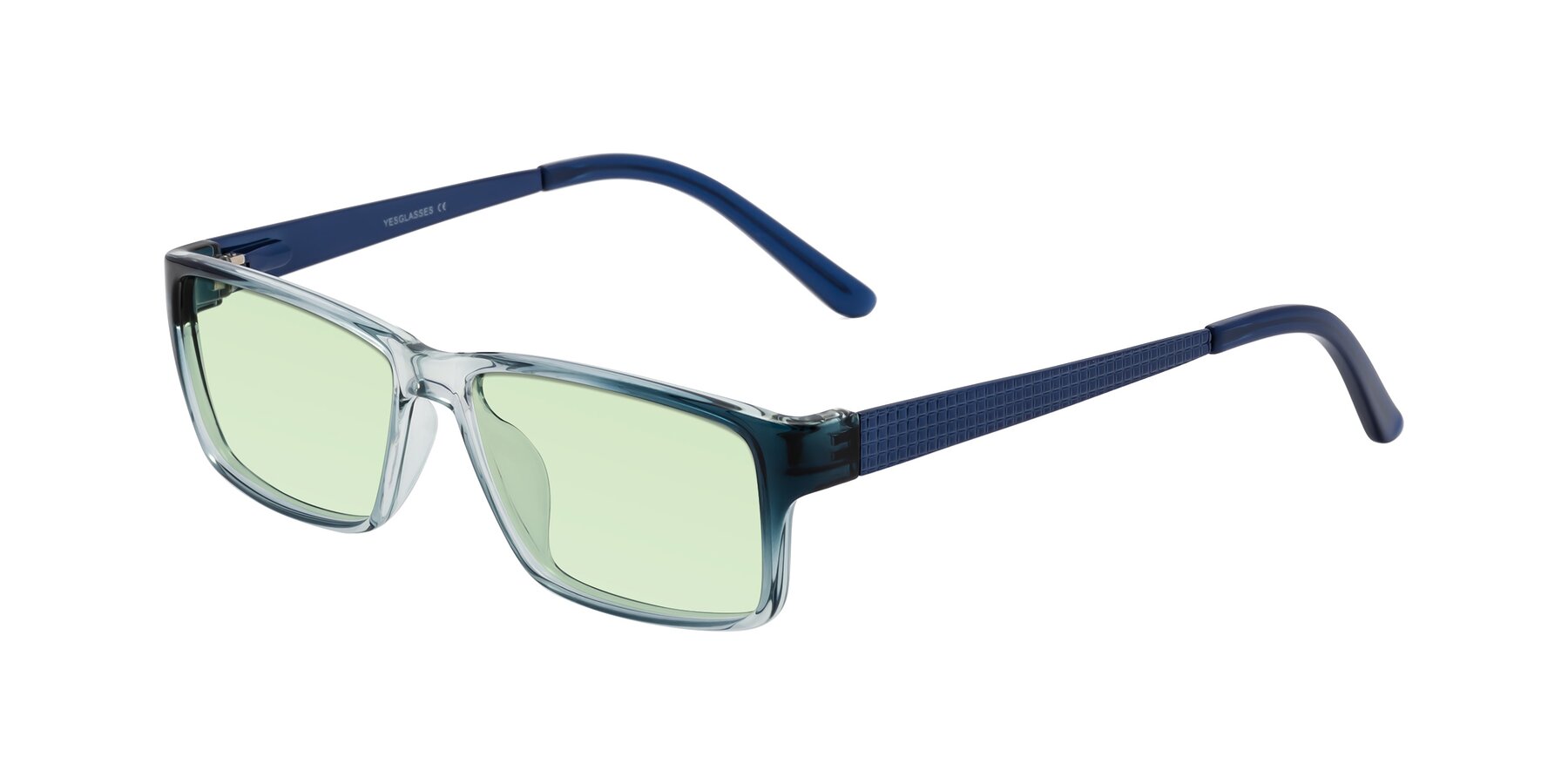 Angle of Natural in Gradient Blue with Light Green Tinted Lenses