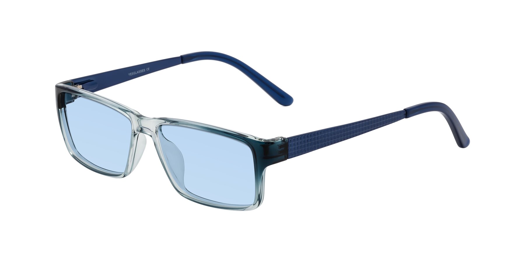 Angle of Natural in Gradient Blue with Light Blue Tinted Lenses