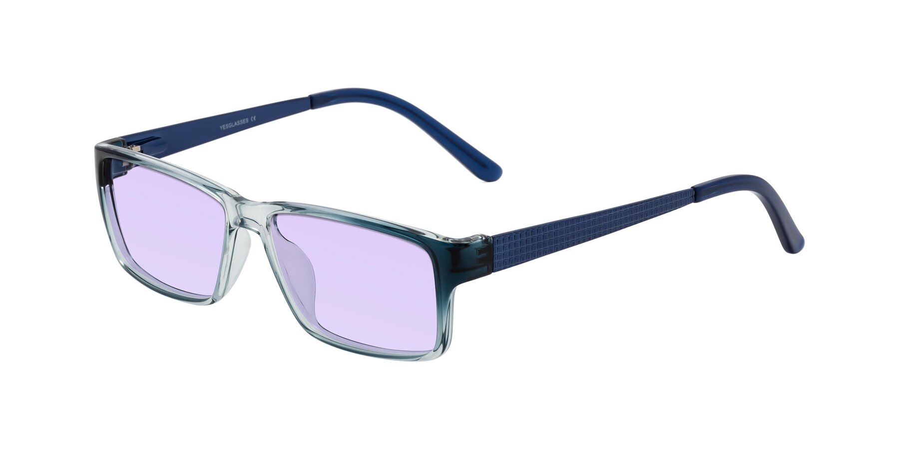 Angle of Natural in Gradient Blue with Light Purple Tinted Lenses